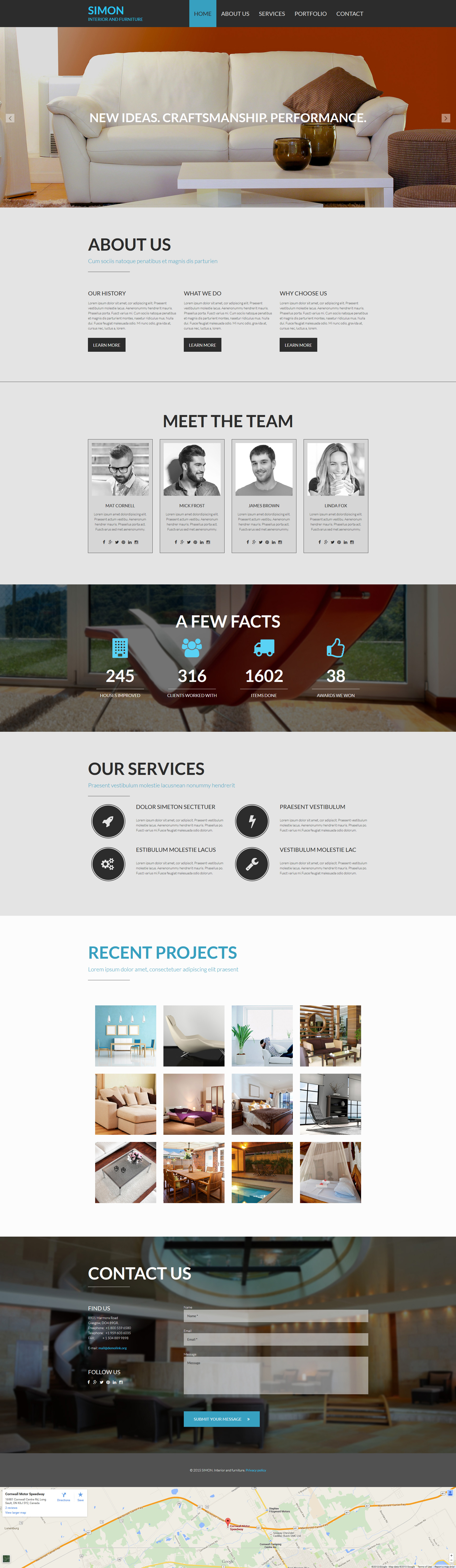 Interior & Furniture Moto CMS 3 Template