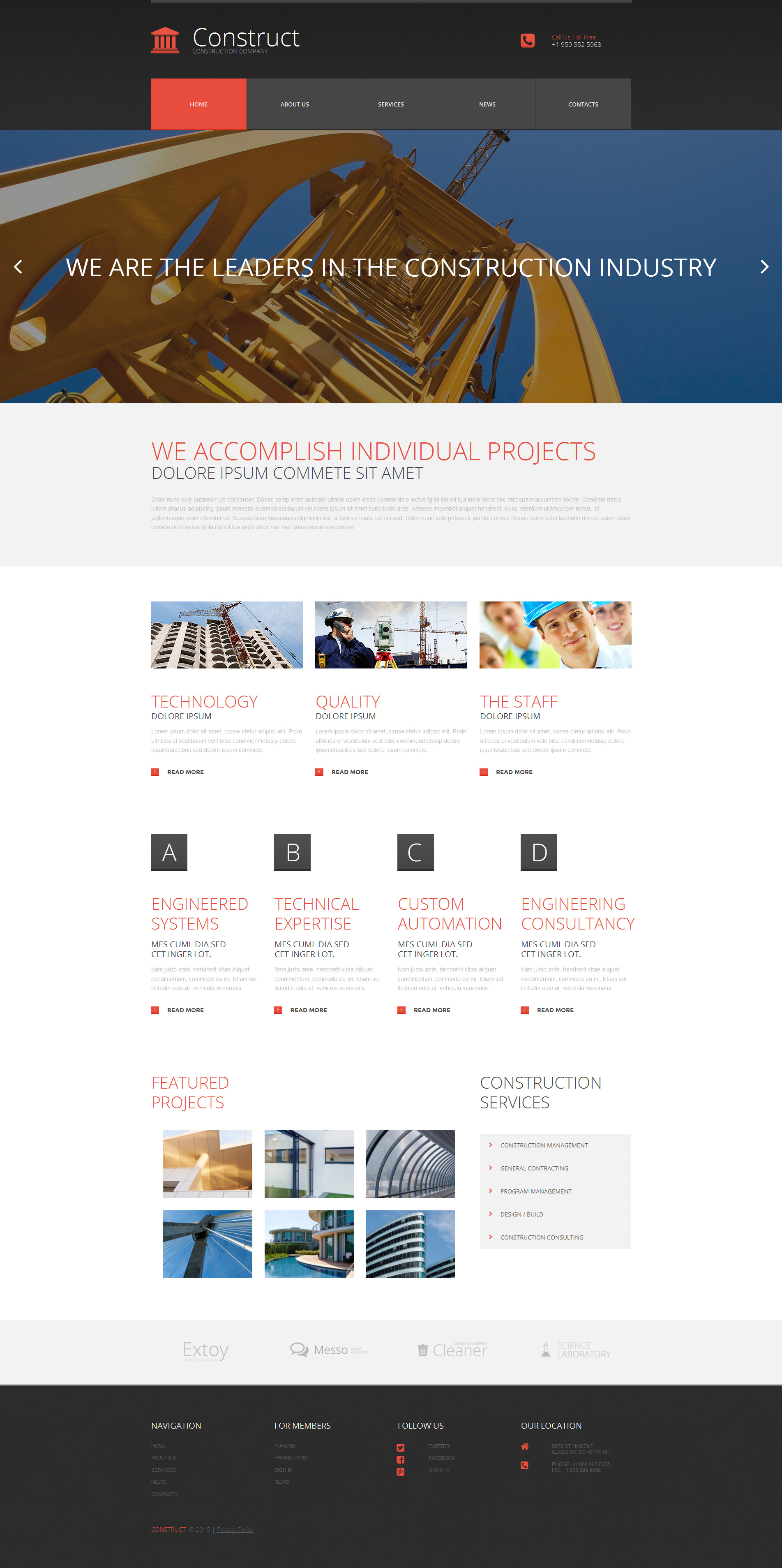 Architecture Moto CMS 3 Template