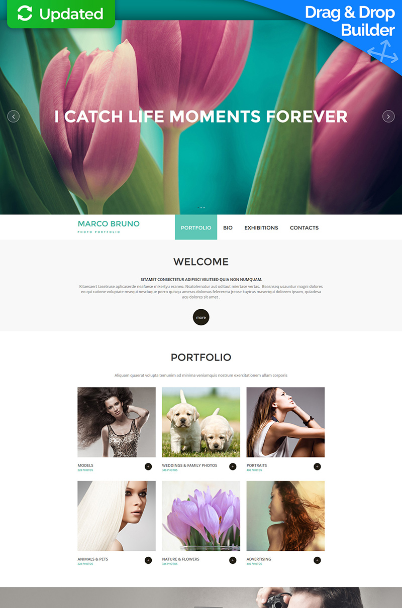 Photographer Portfolio Moto CMS 3 Template