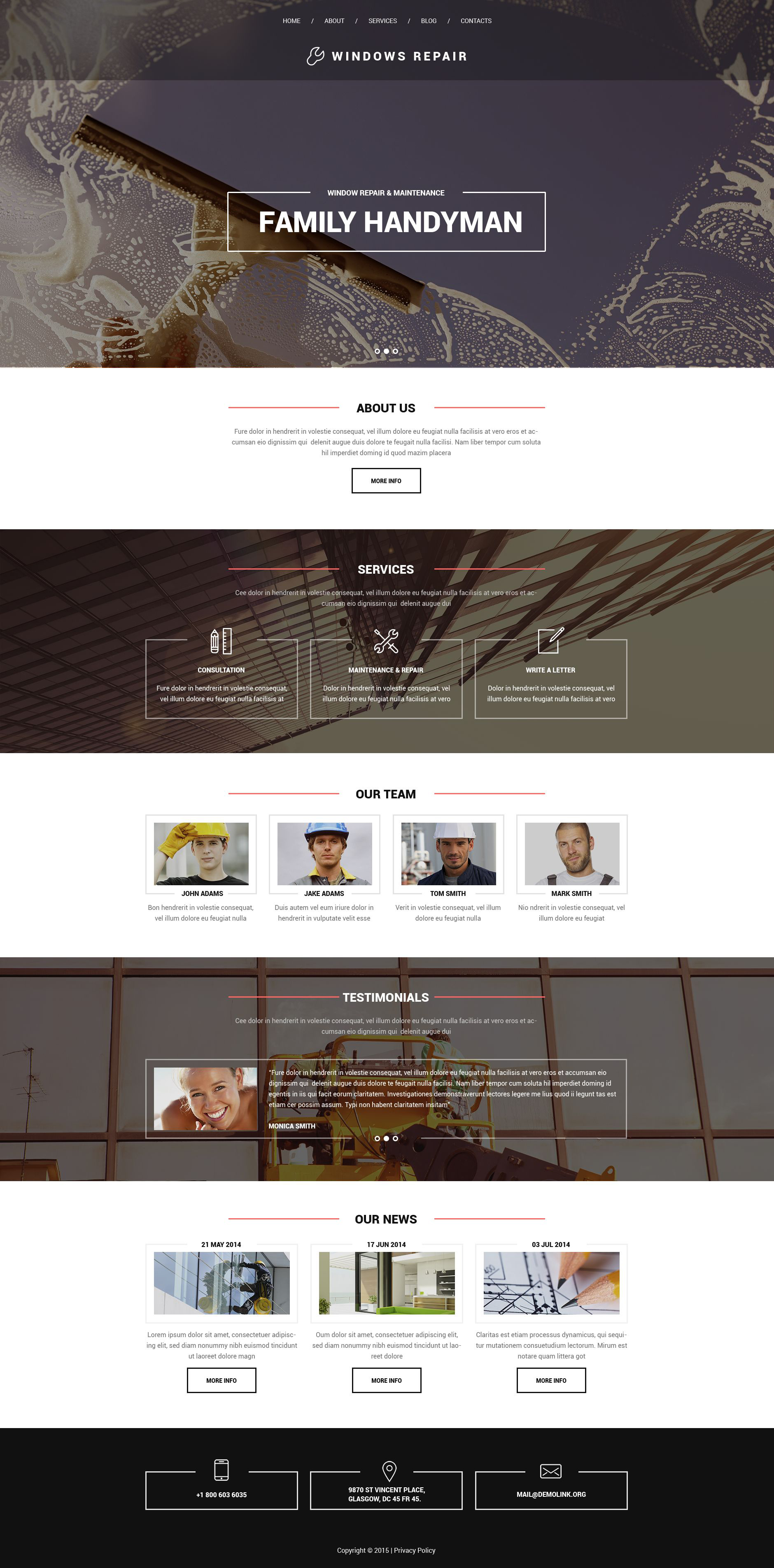 Window Repair Drupal Template