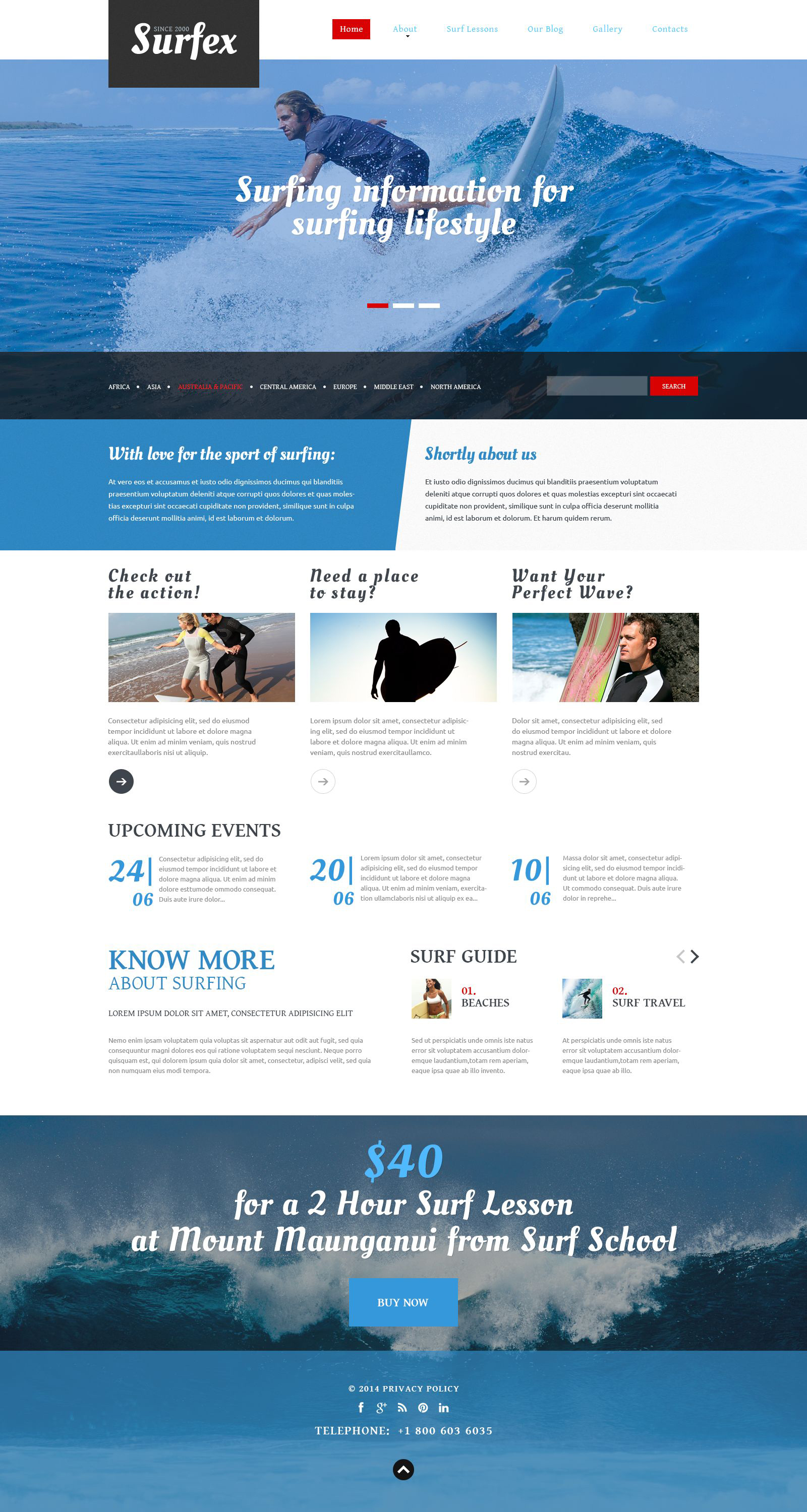 Surfing Blog Joomla Template