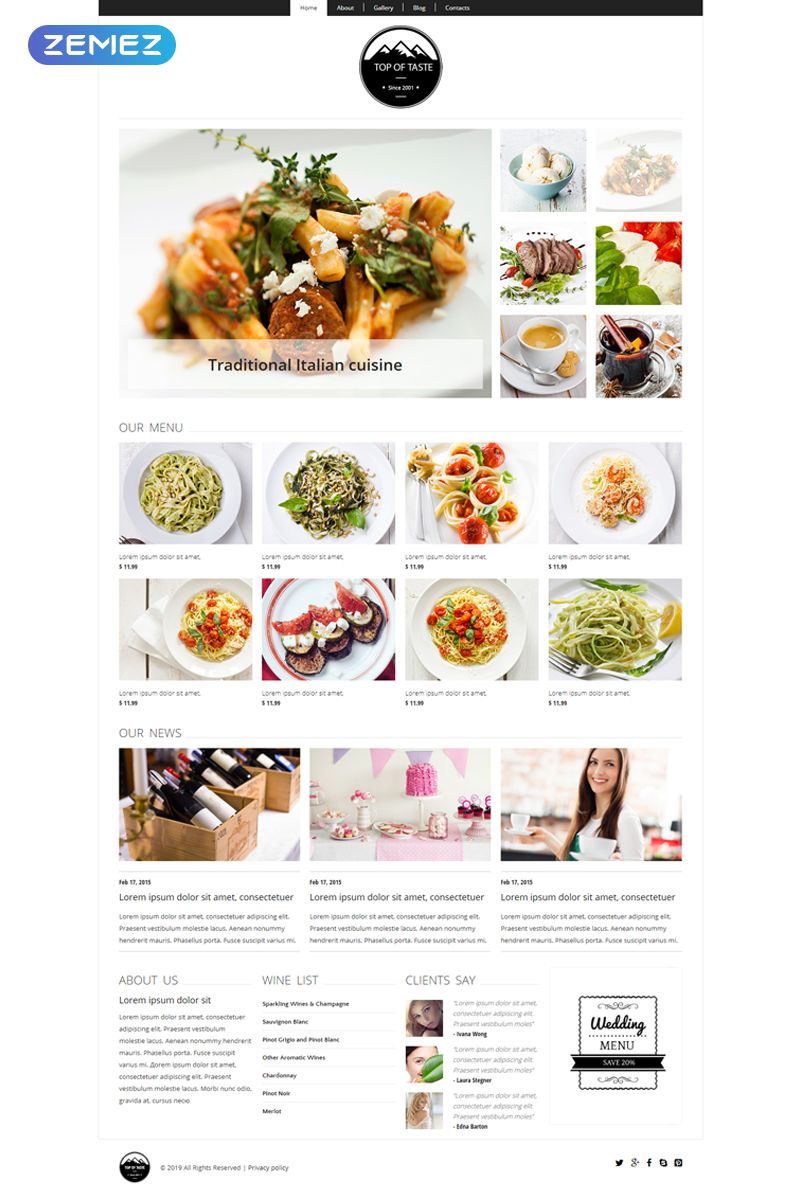 Cozy Restaurant Joomla Template