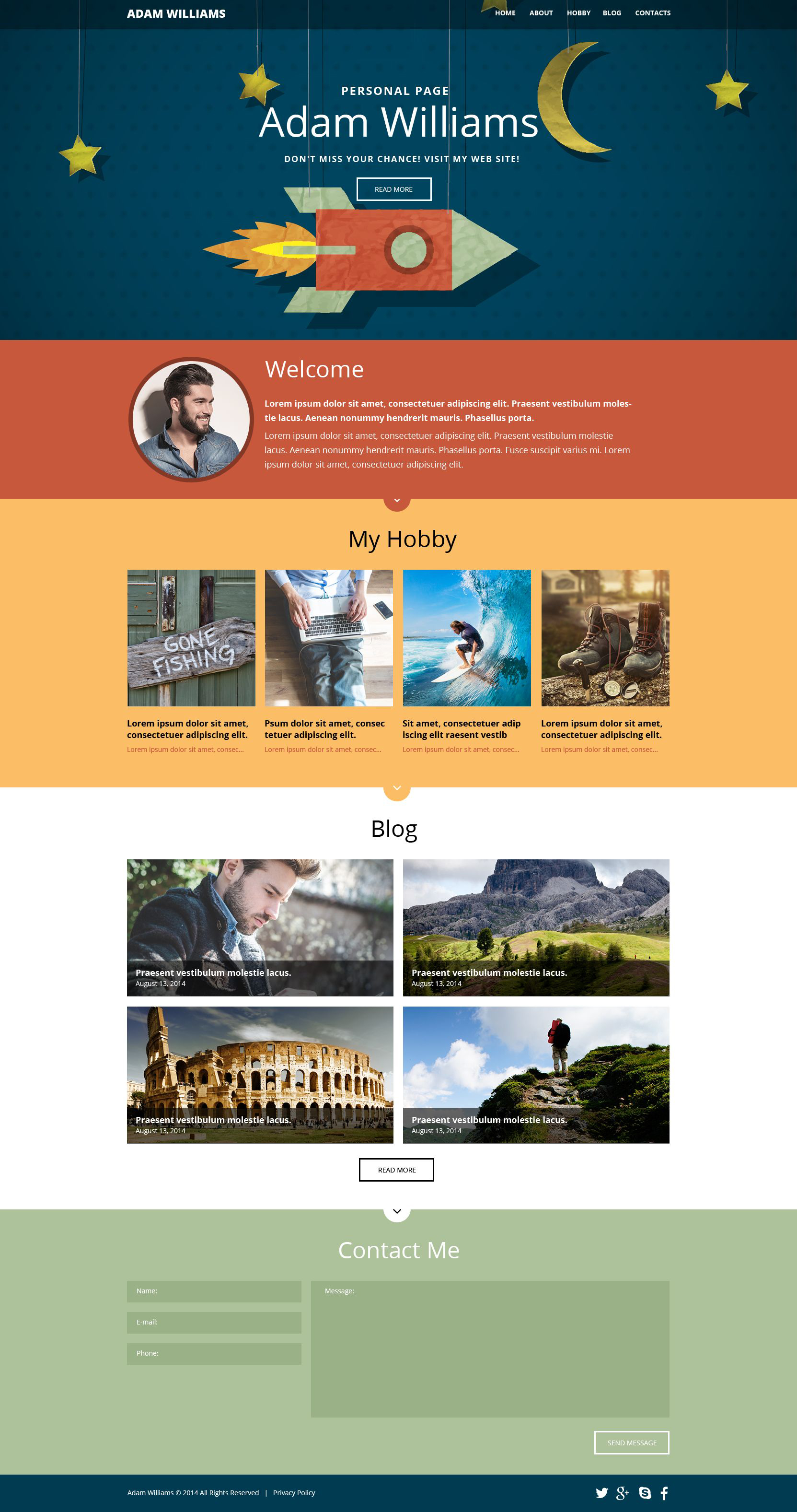 Personal Page Responsive Website Template