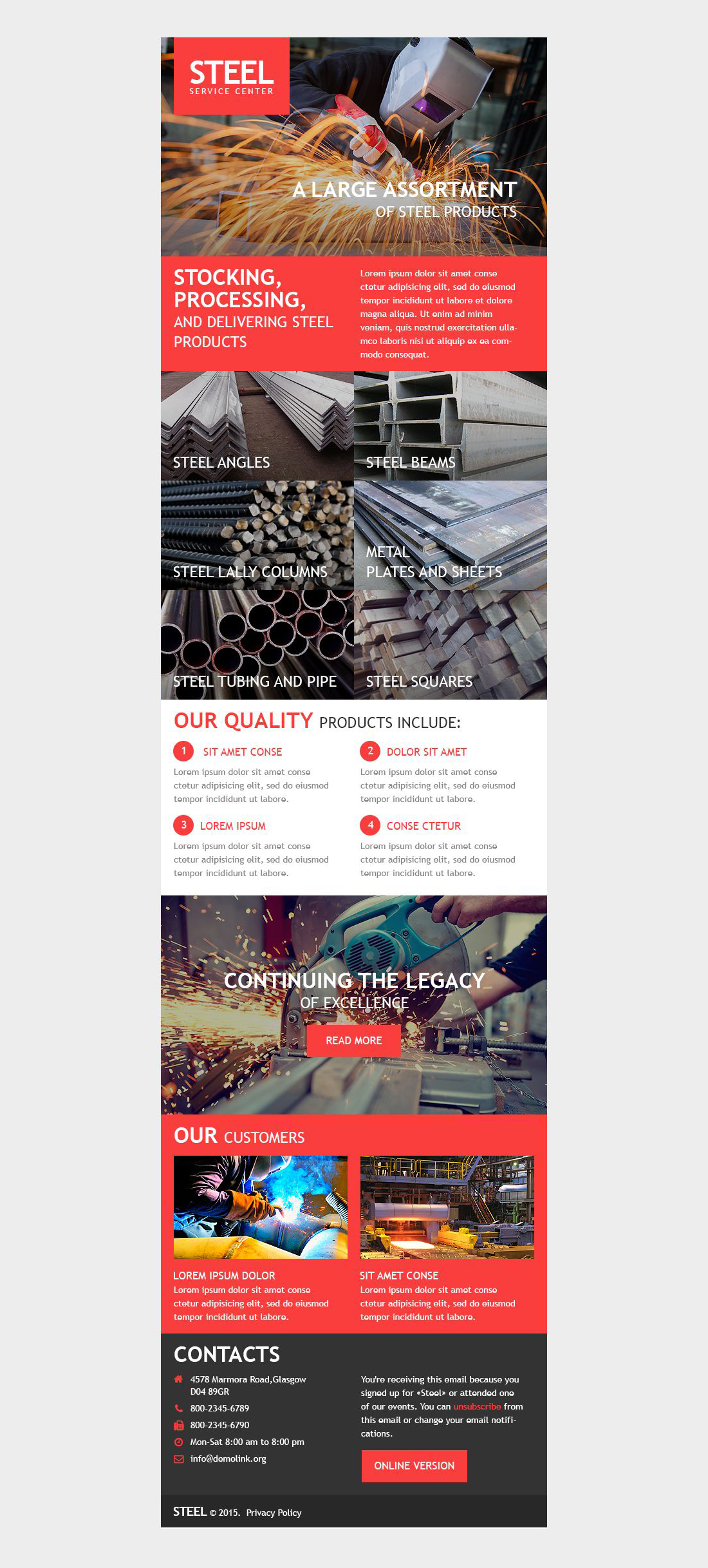 Steelworks Responsive Newsletter Template