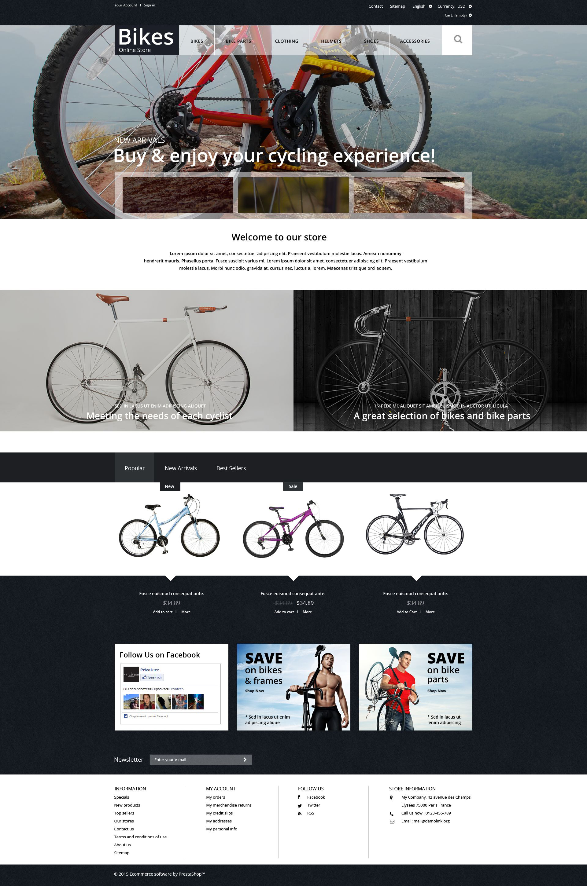 Bike Store PrestaShop Theme