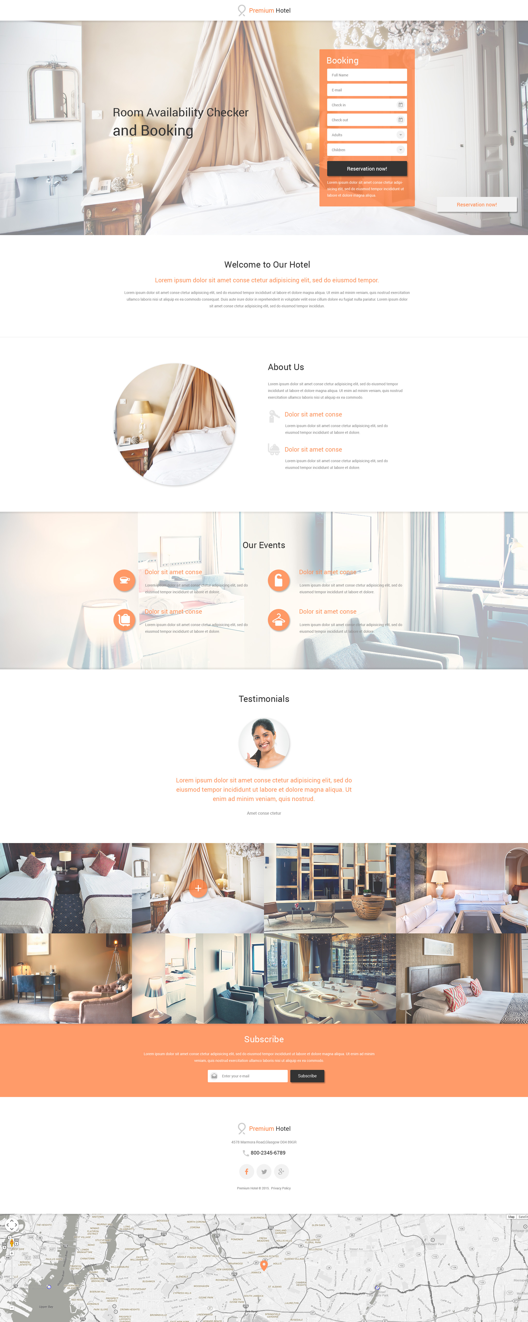 Hotels Responsive Landing Page Template