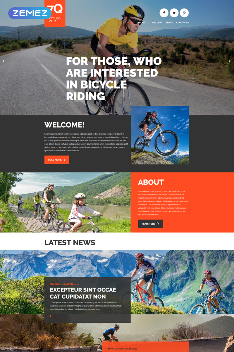 Cycling Joomla Template