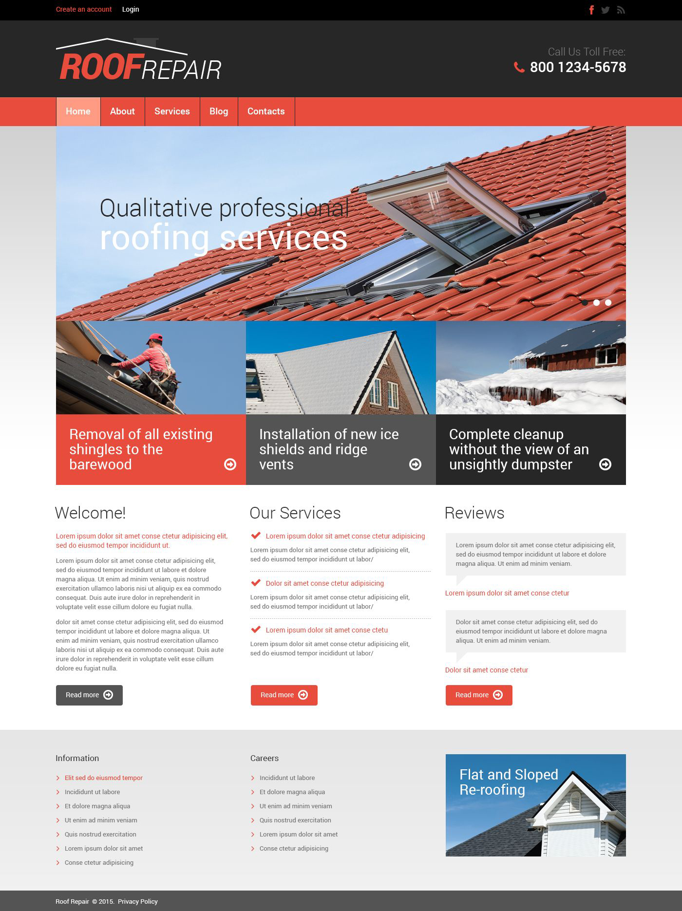 Roofing Company Responsive Drupal Template