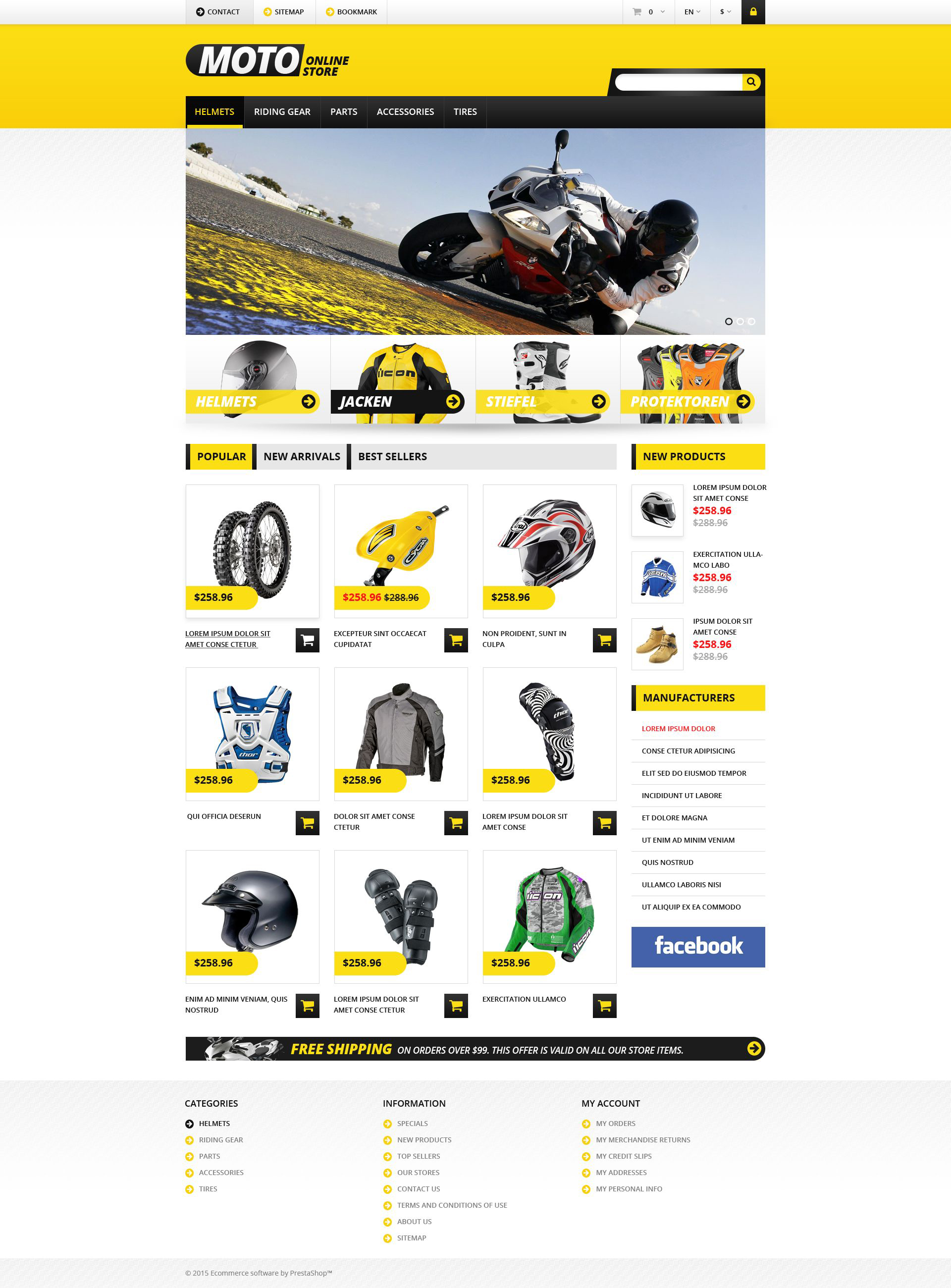 Bike Shop PrestaShop Theme