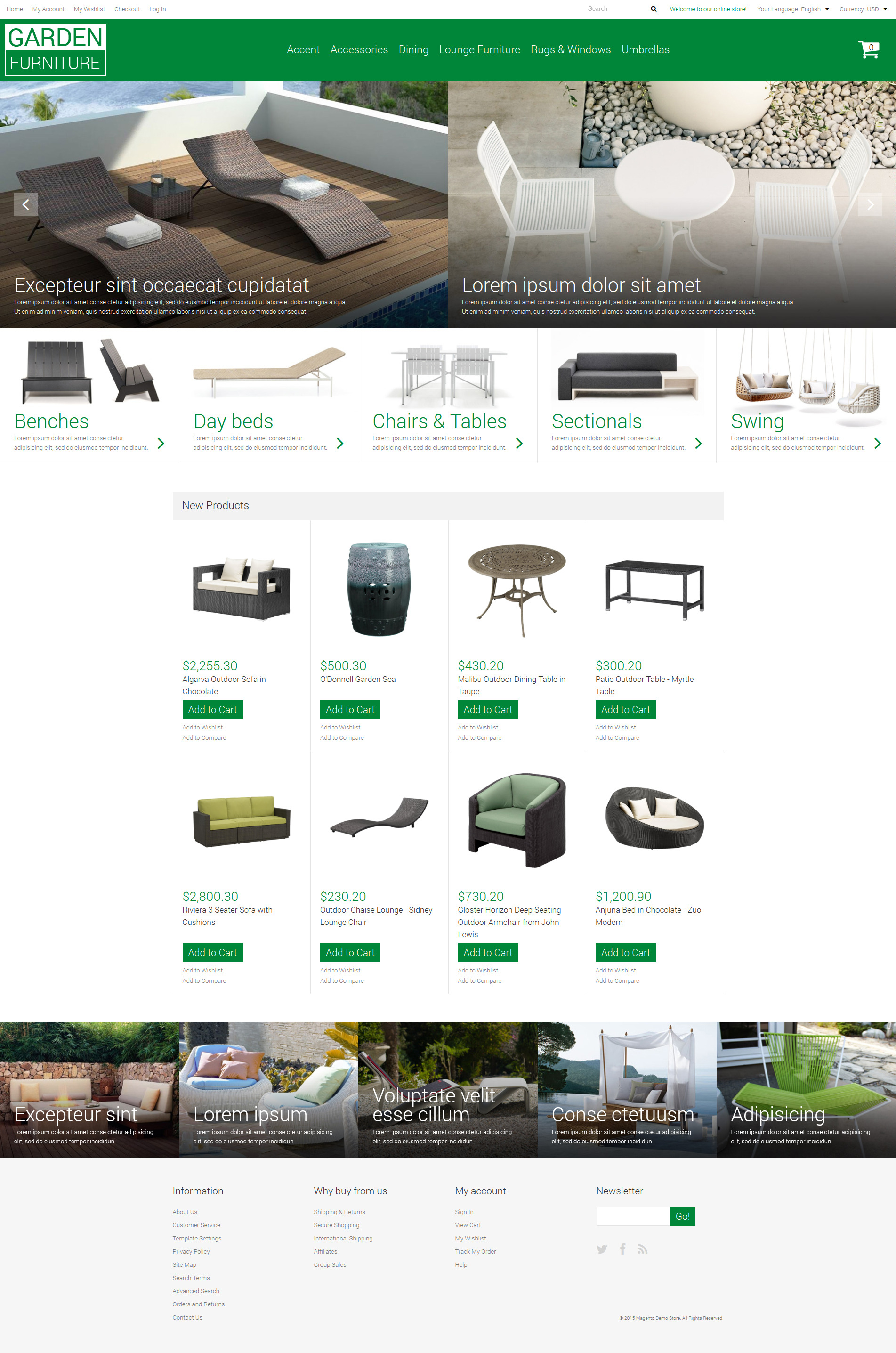 Garden Furniture  Sheds Magento Theme