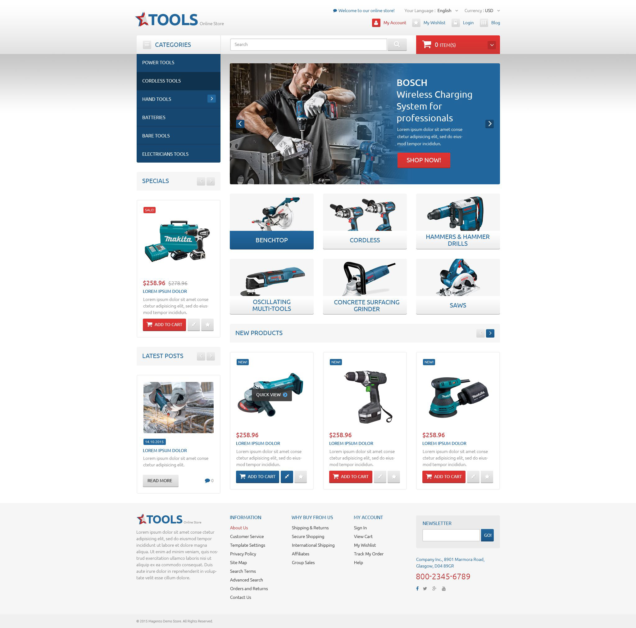 Functional Online Shop Magento Theme