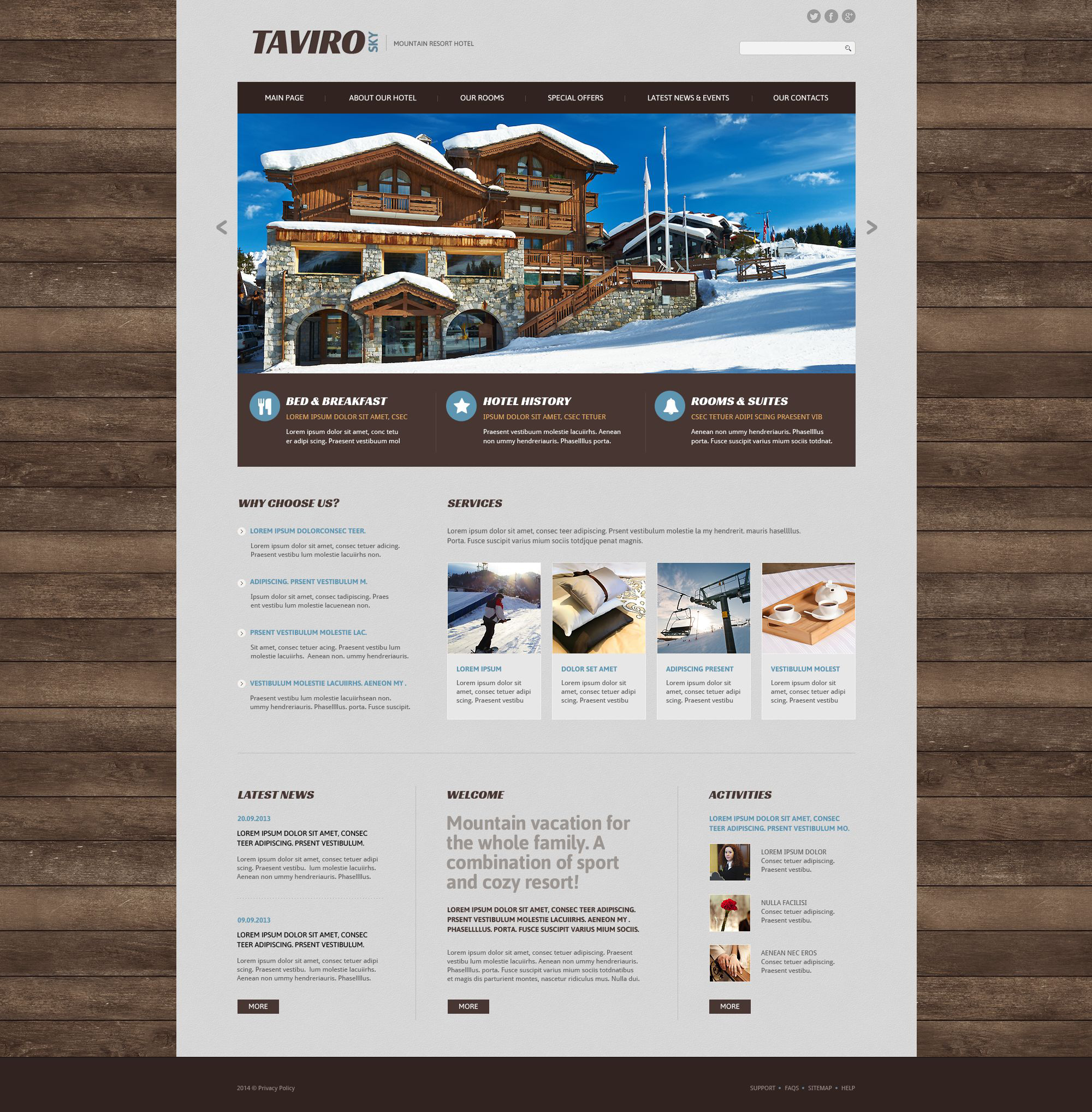 Taviro Sky Website Template