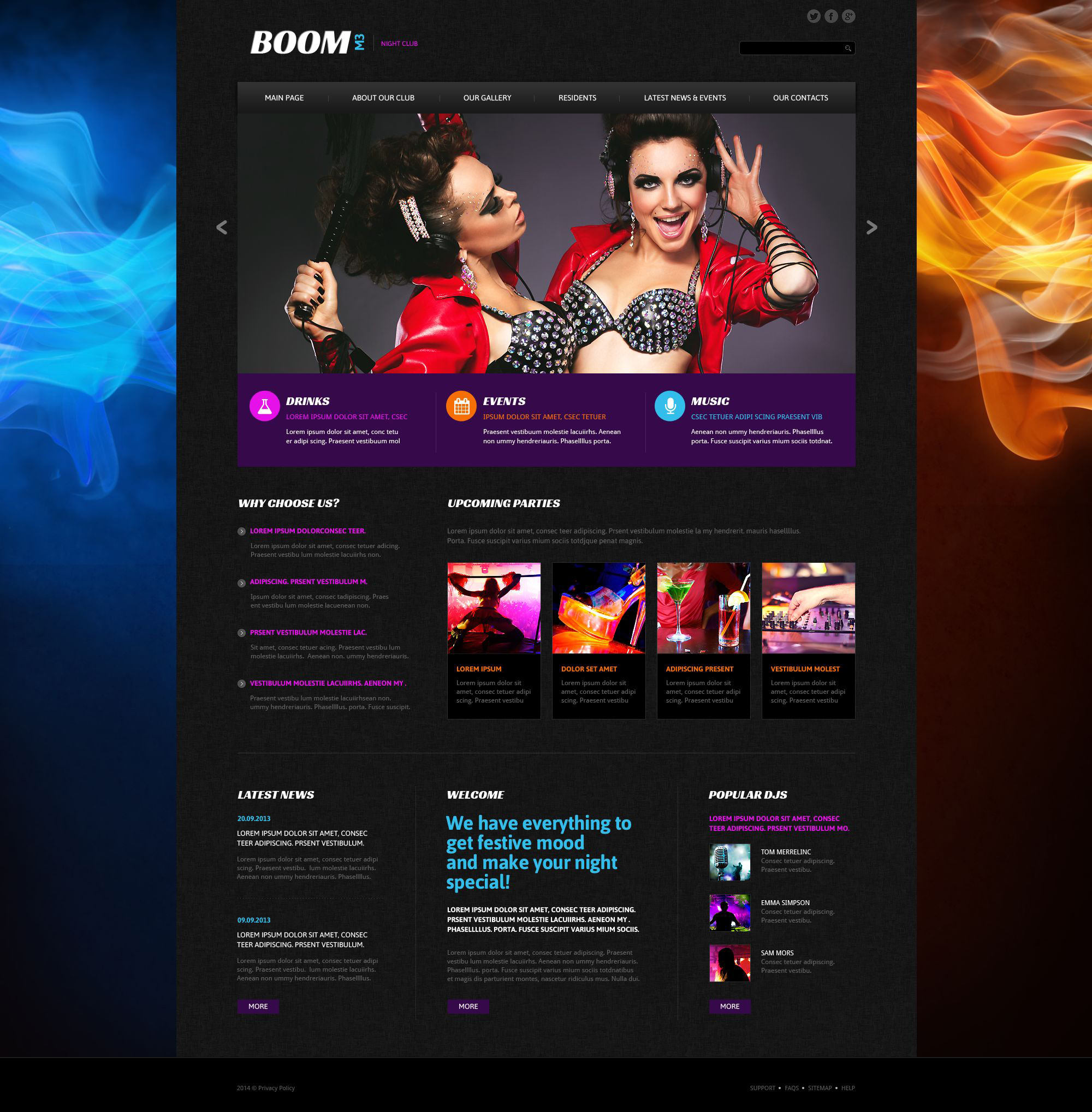 Boom M3 Website Template