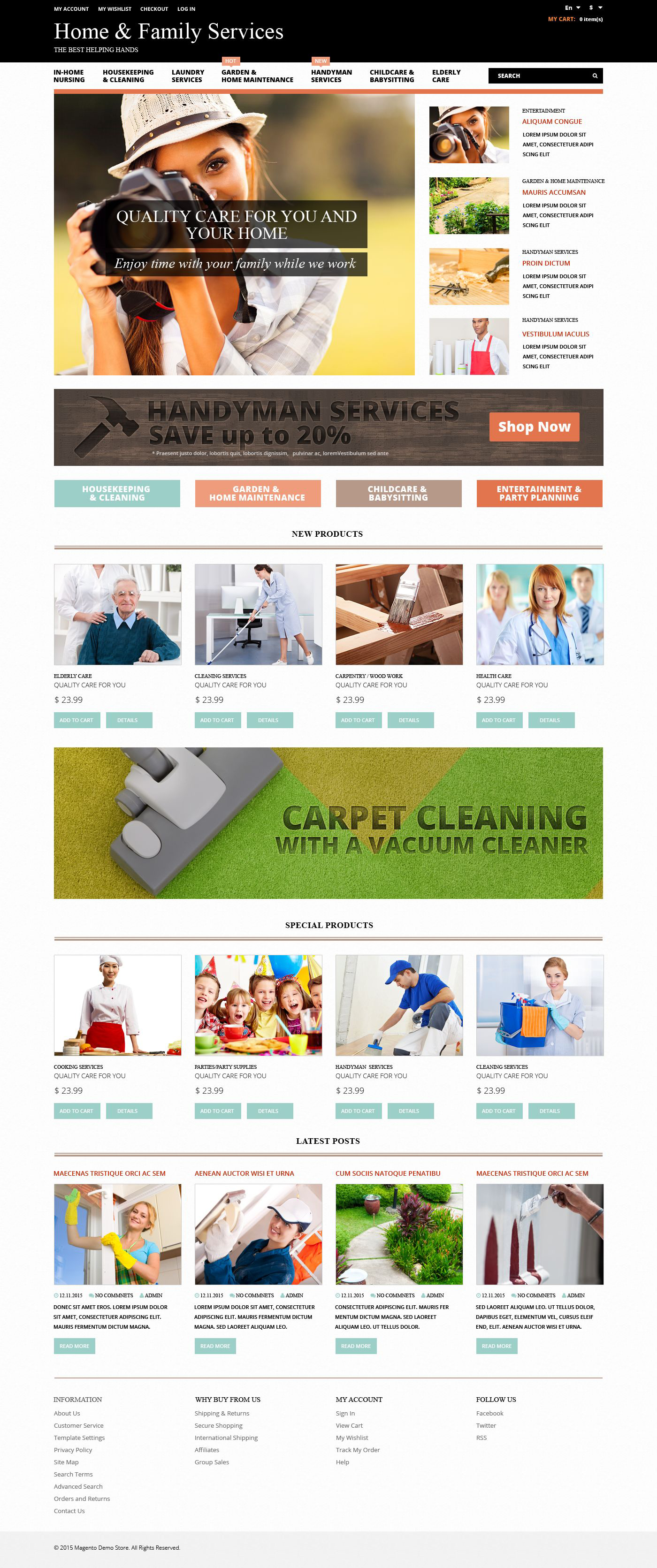 Home  Family Services Magento Theme