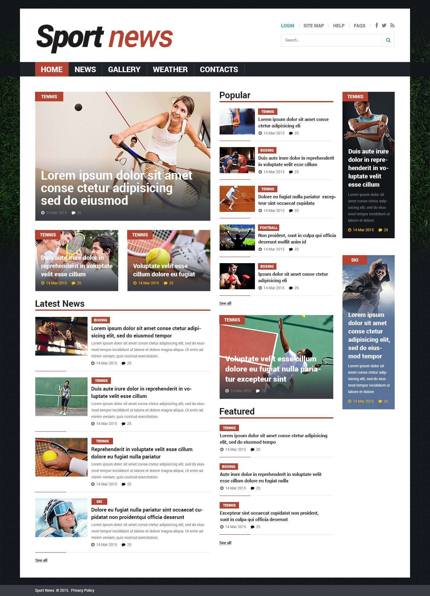 Sports News Responsive Joomla Template