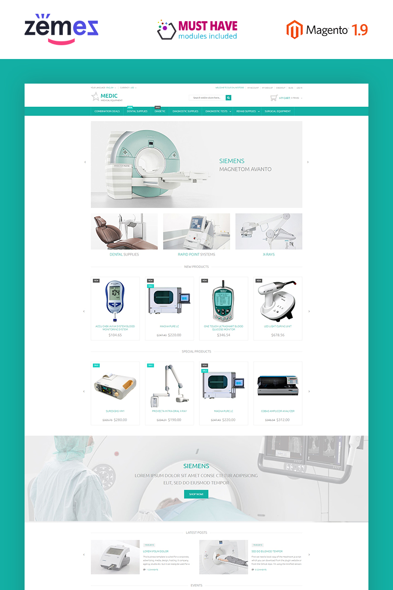 Medical Equipment Magento Theme