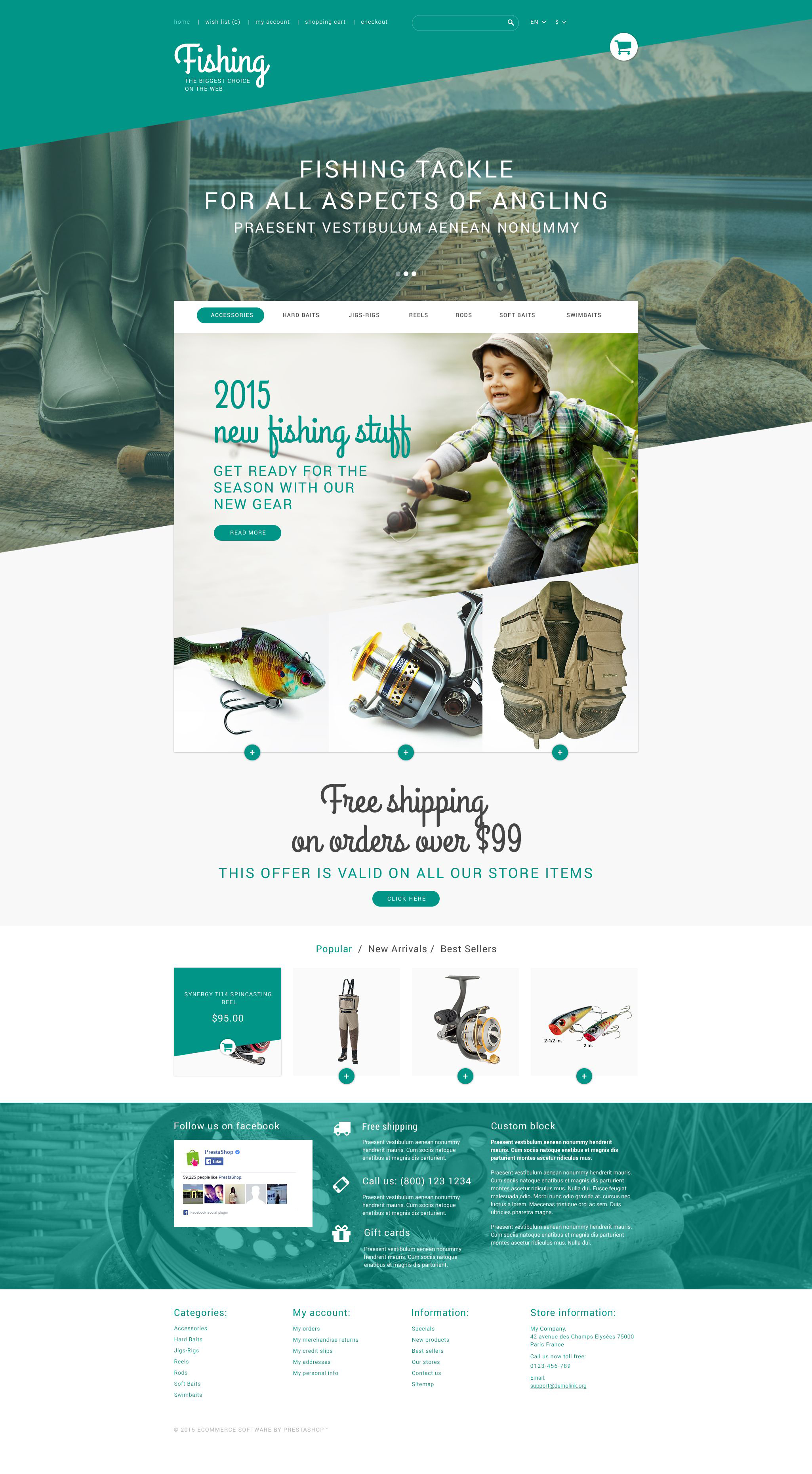 Fishing Store PrestaShop Theme