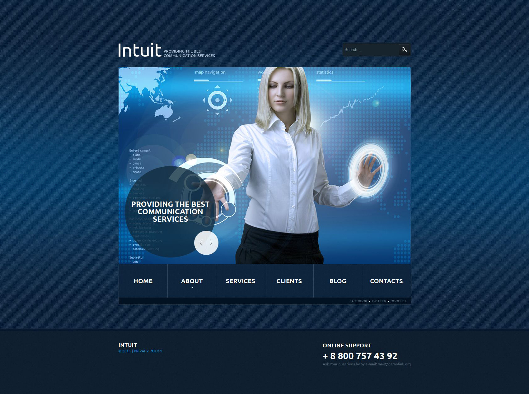 Communications Responsive Joomla Template