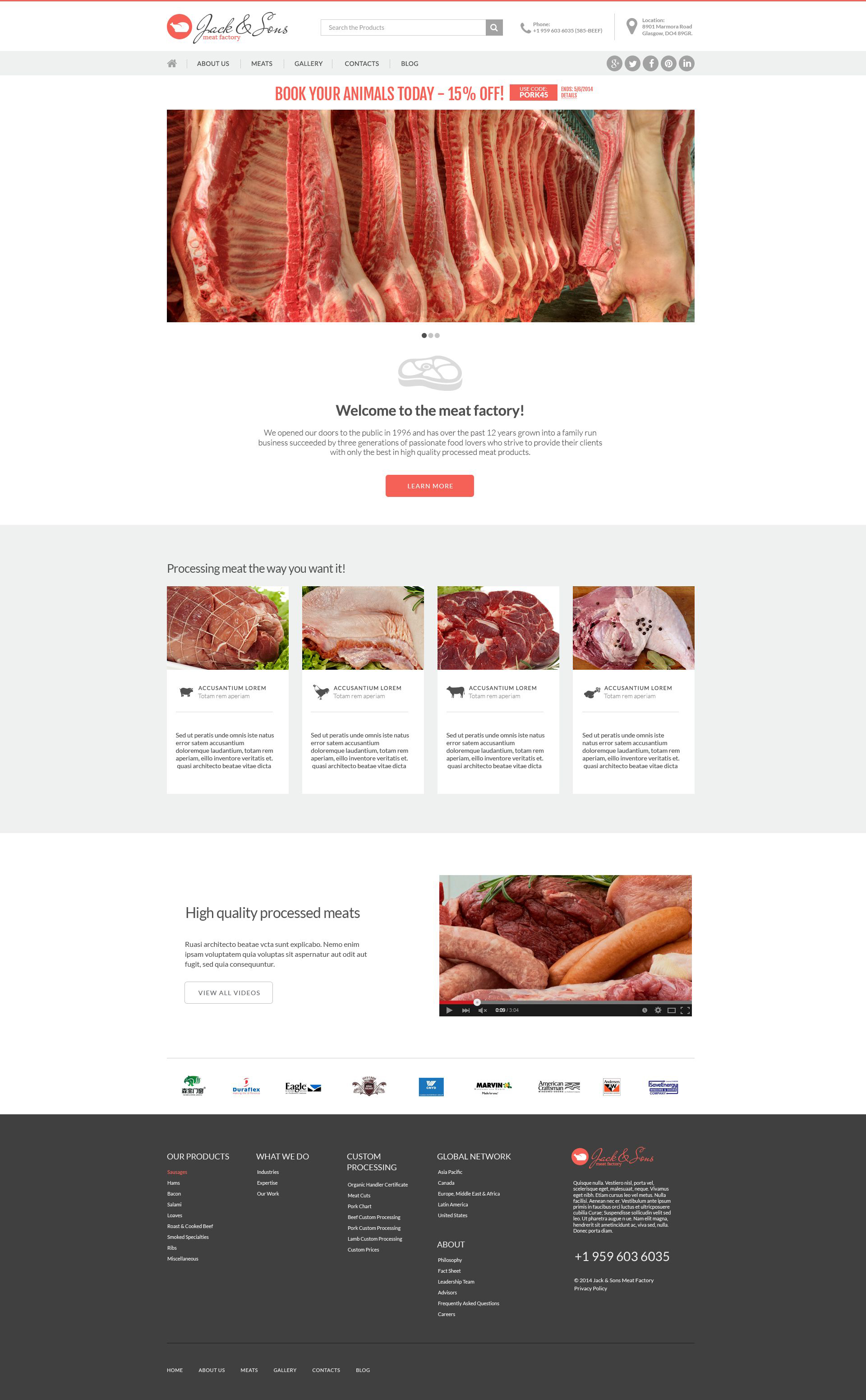 Meat and Steak House Drupal Template
