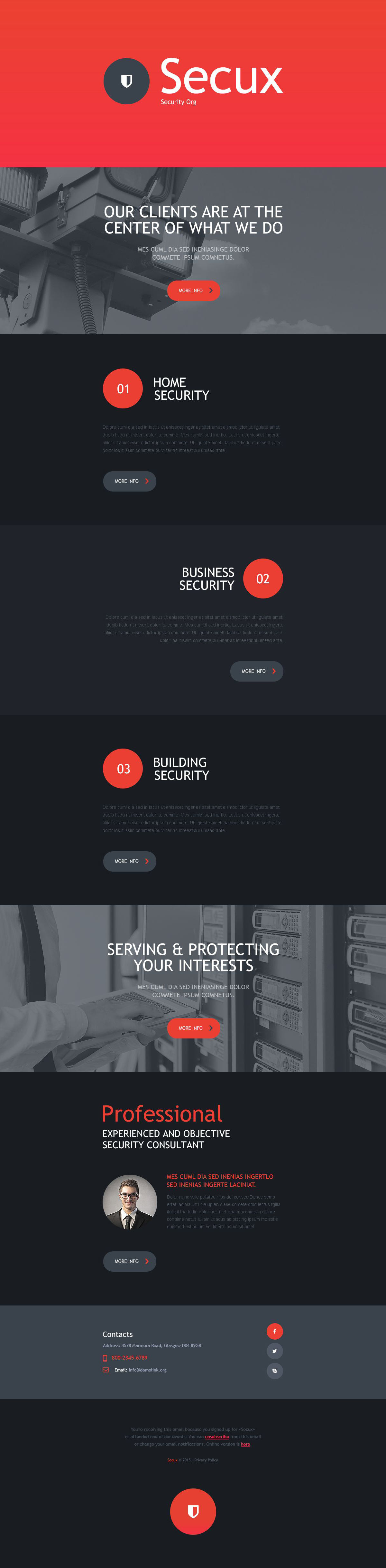 Security Responsive Newsletter Template