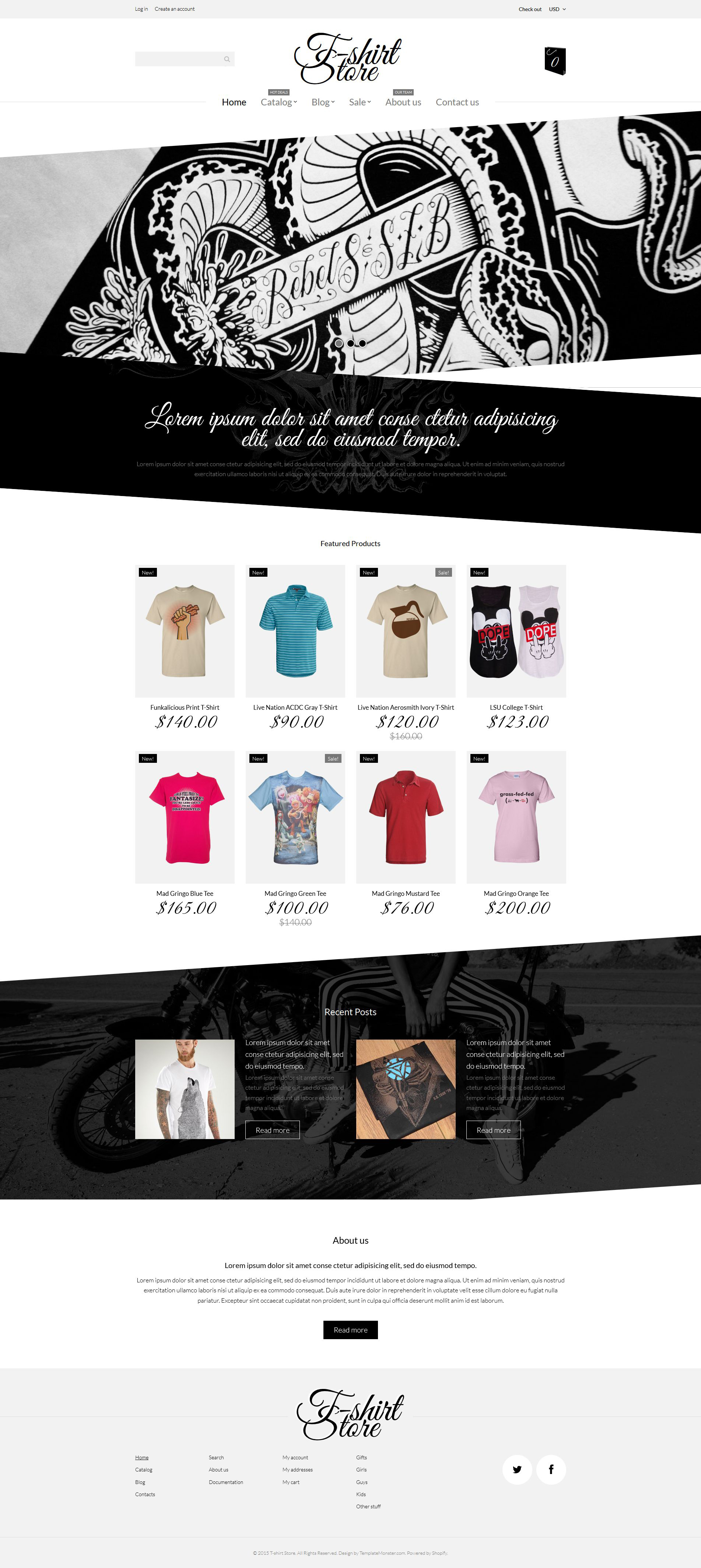 T-Shirt Designs Online Store Shopify Theme