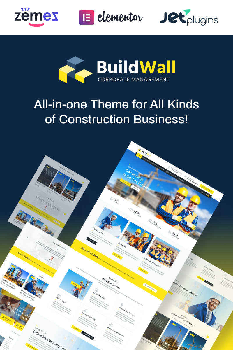 BuildWall - Construction Company Multipurpose WordPress Theme