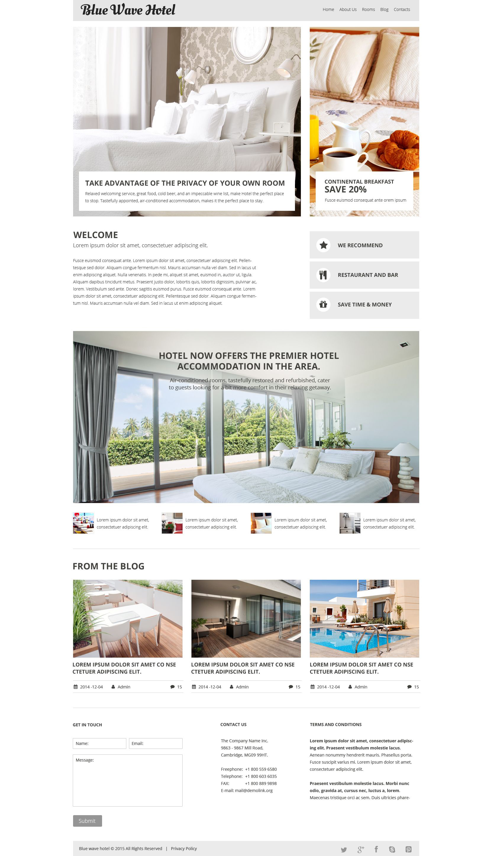 Hotels Responsive Joomla Template