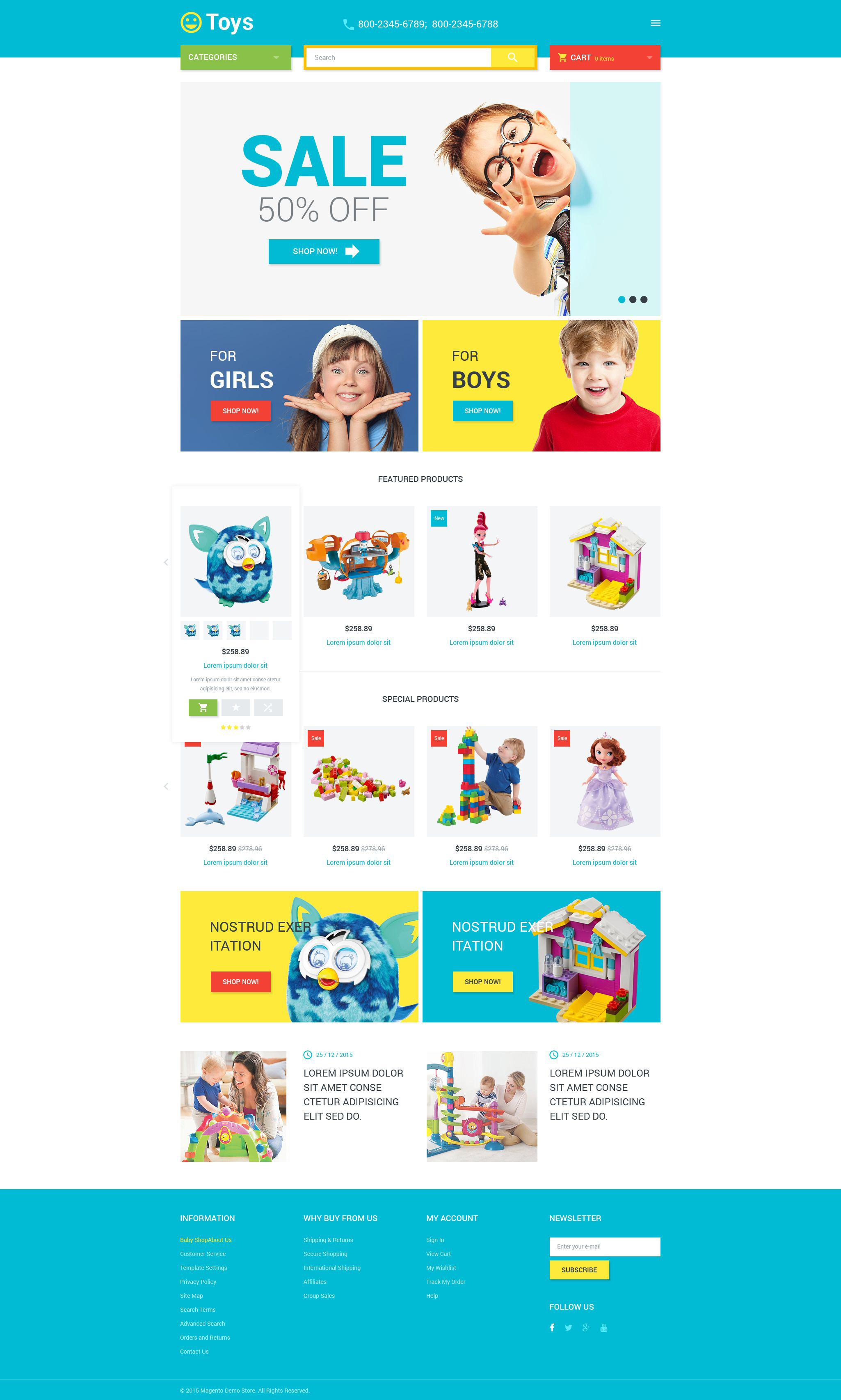 Toys Store Magento Theme