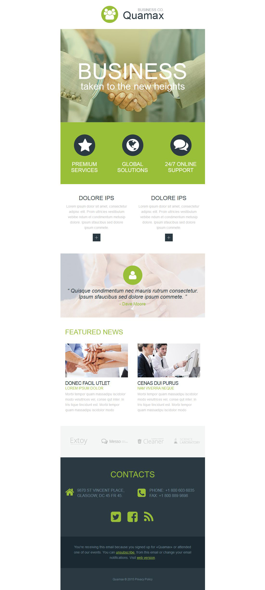 Business & Services Responsive Newsletter Template