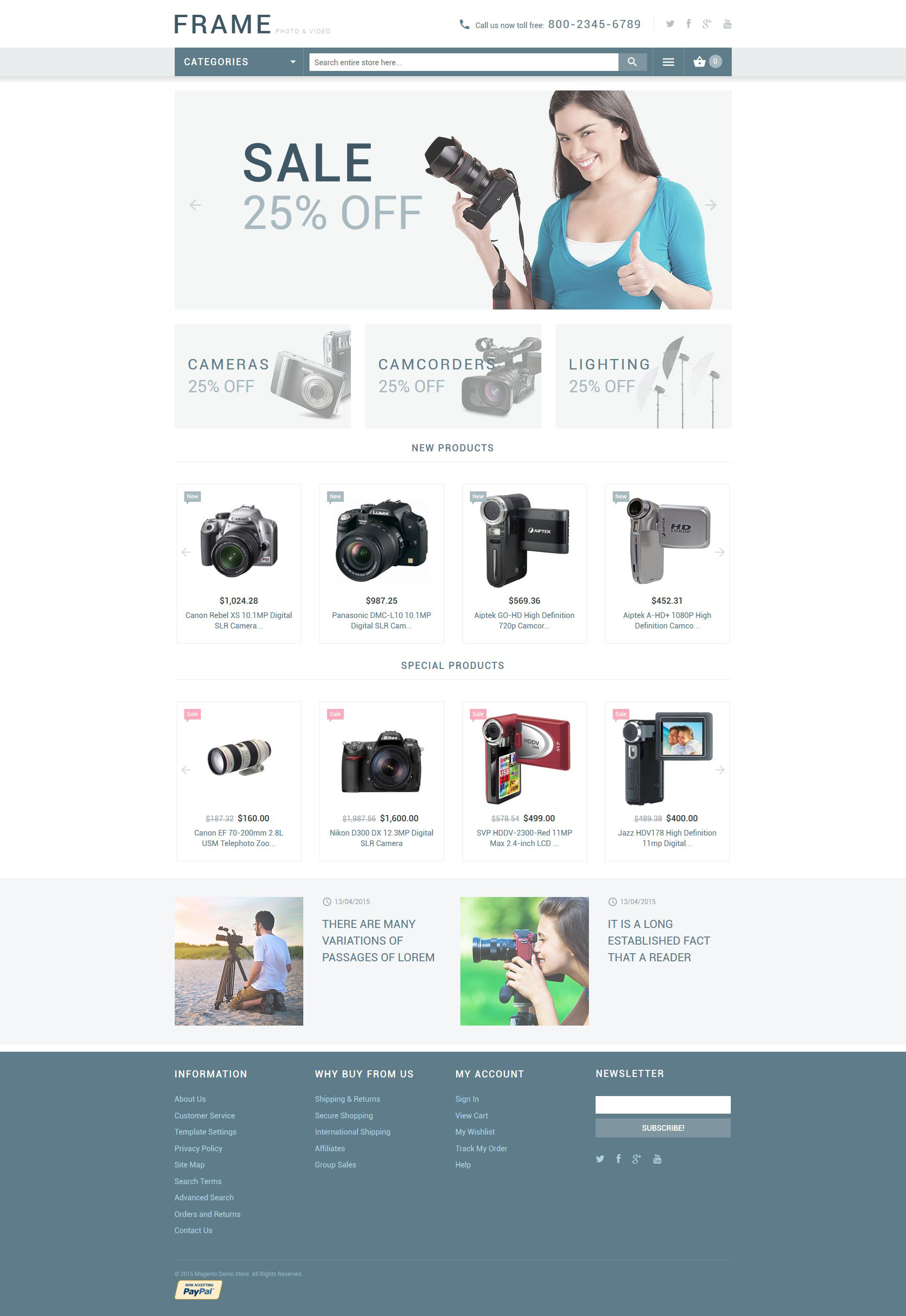 Recording Equipment Magento Theme