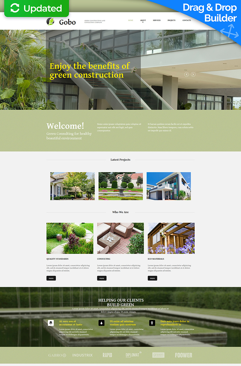 Exterior Design Moto CMS 3 Template