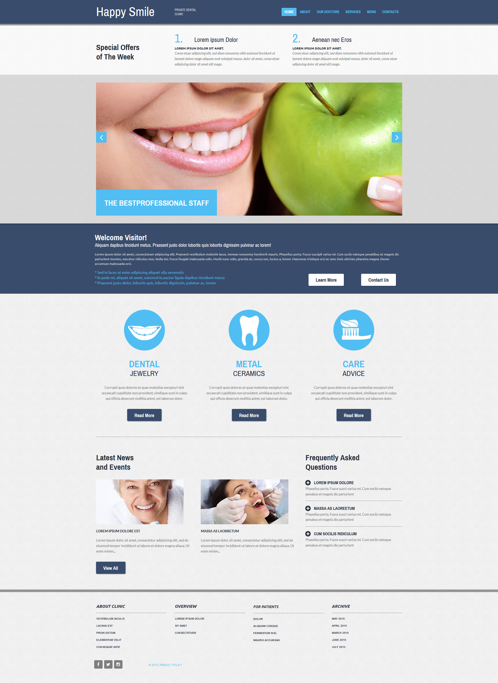 Dentistry Moto CMS 3 Template