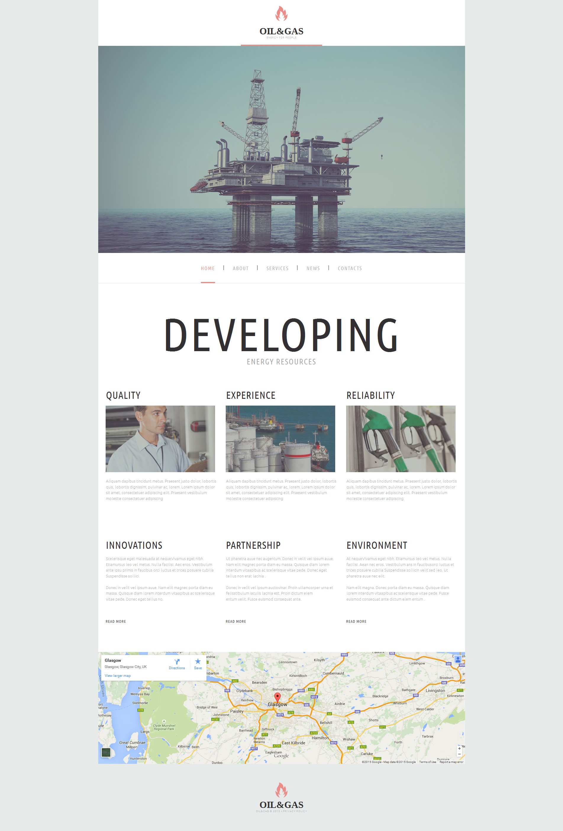 Gas & Oil Moto CMS 3 Template