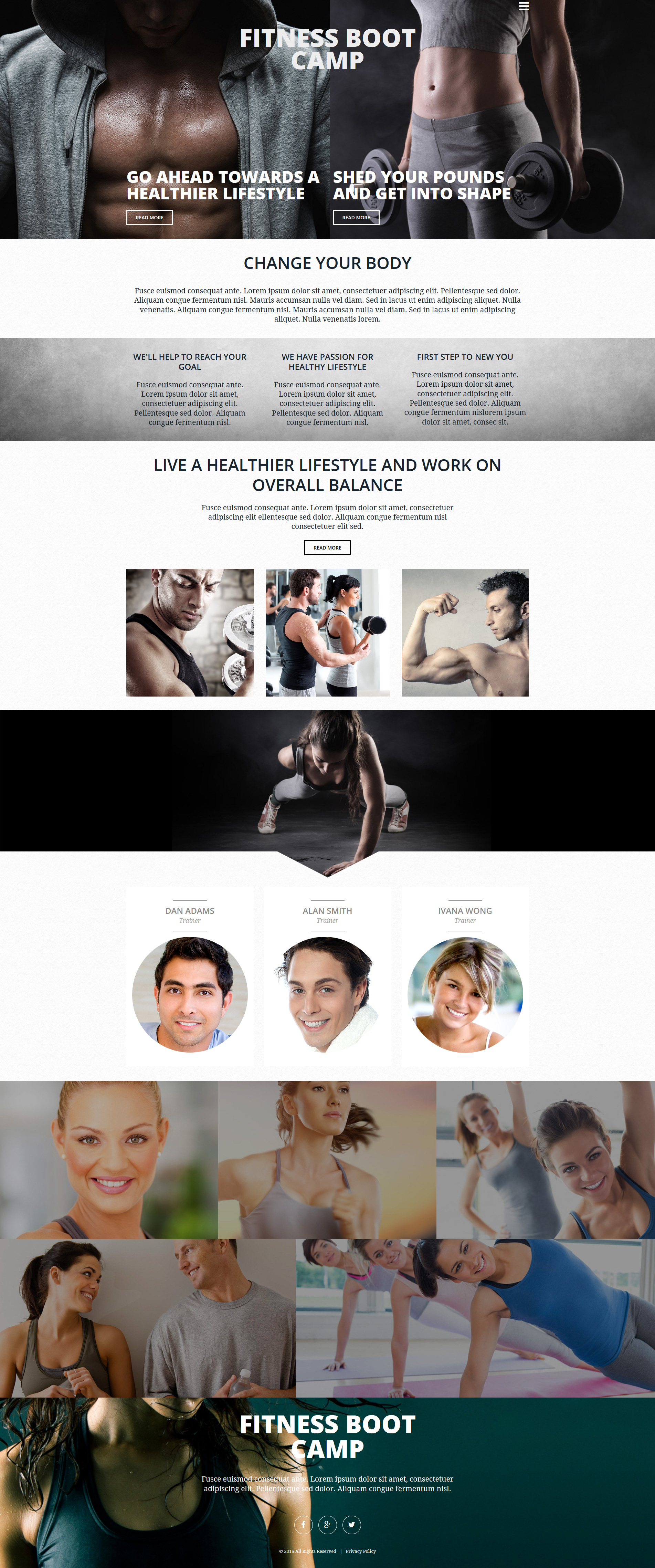 Fitness Responsive Moto CMS 3 Template