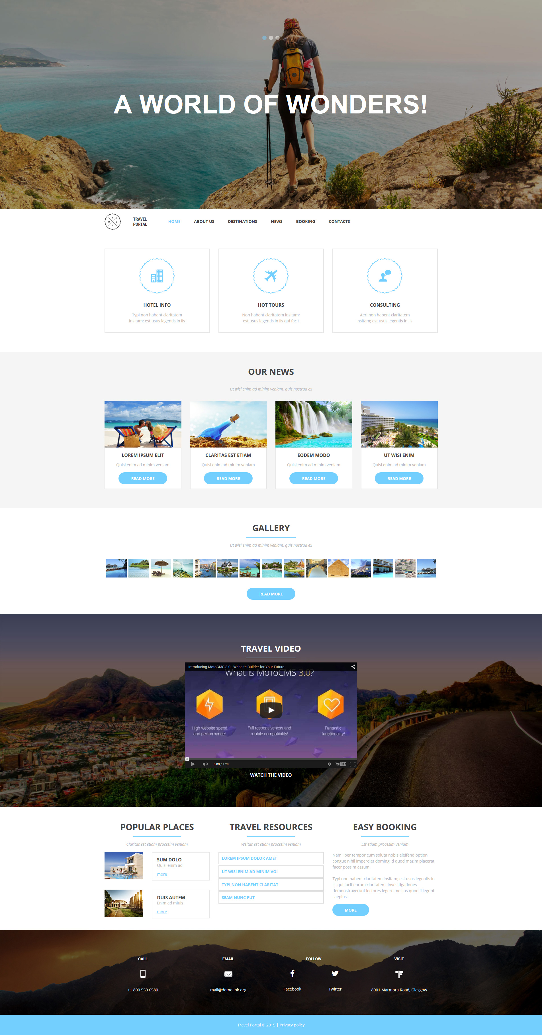 Travel Moto CMS 3 Template