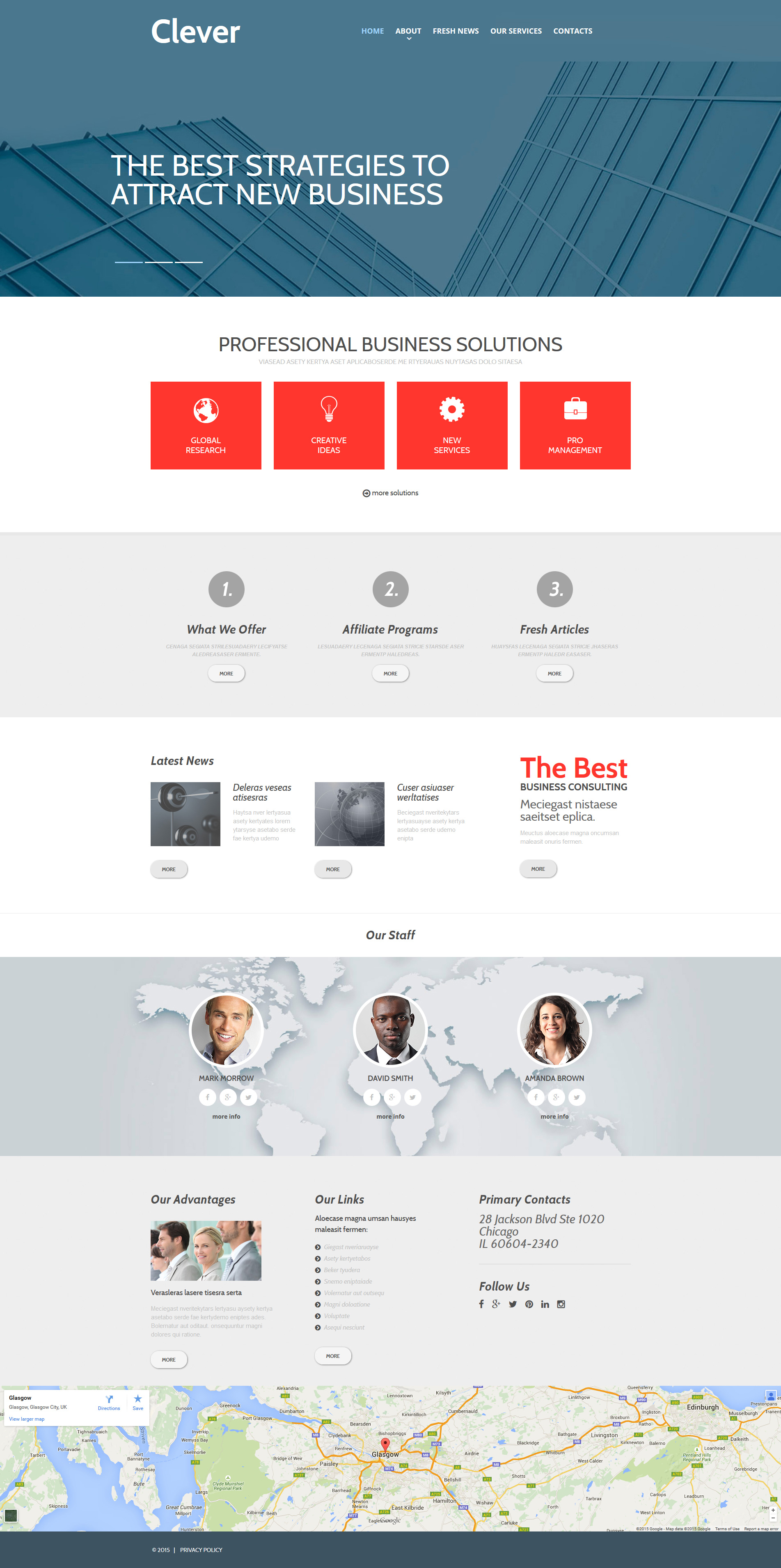 Business & Services Responsive Moto CMS 3 Template