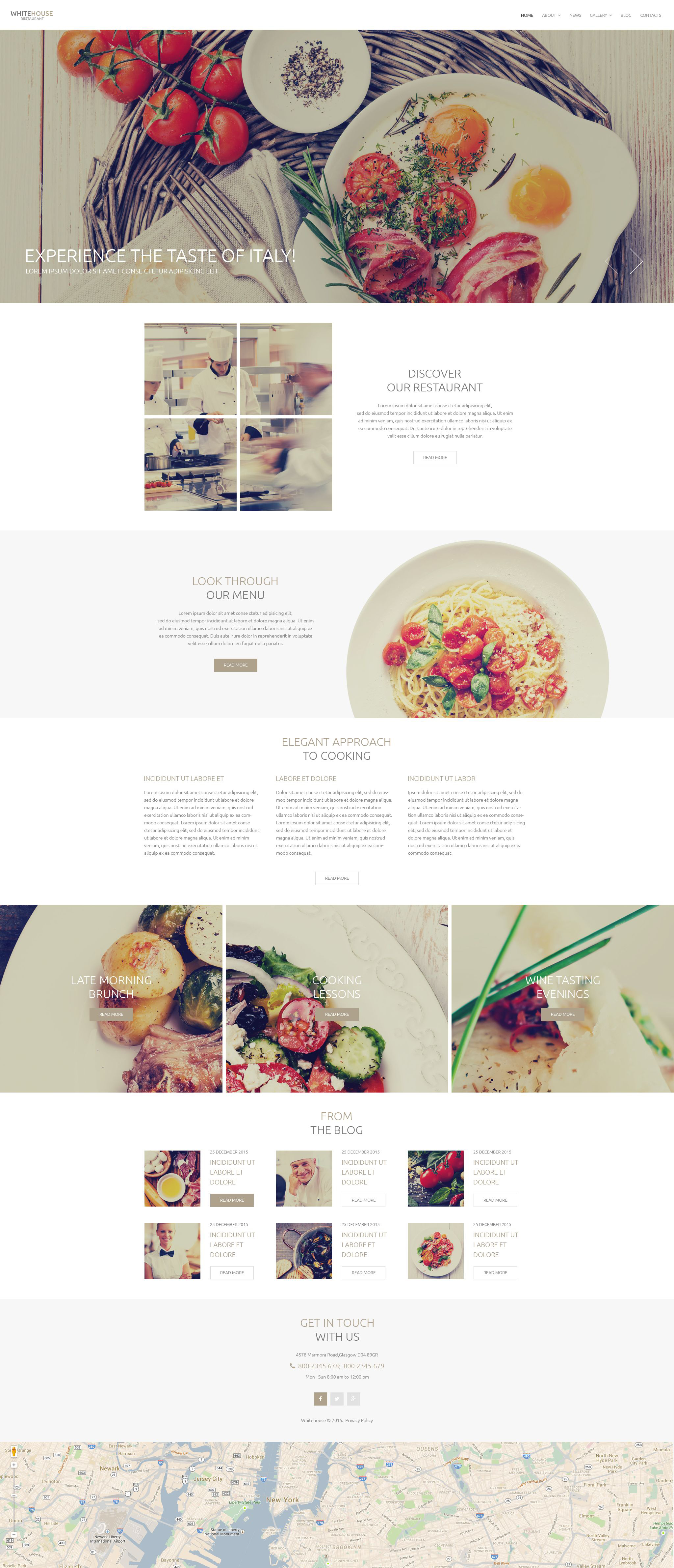 Italian Cuisine Drupal Template