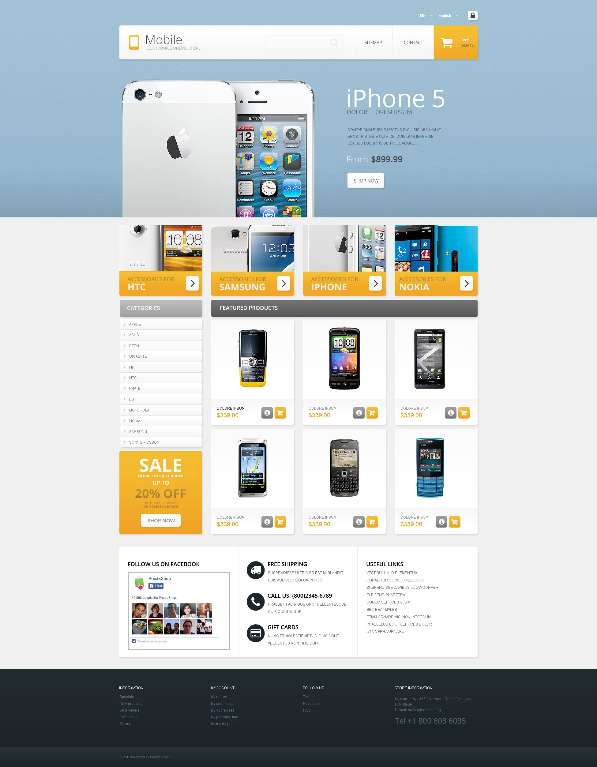 Mobile - Electronics Store PrestaShop Theme