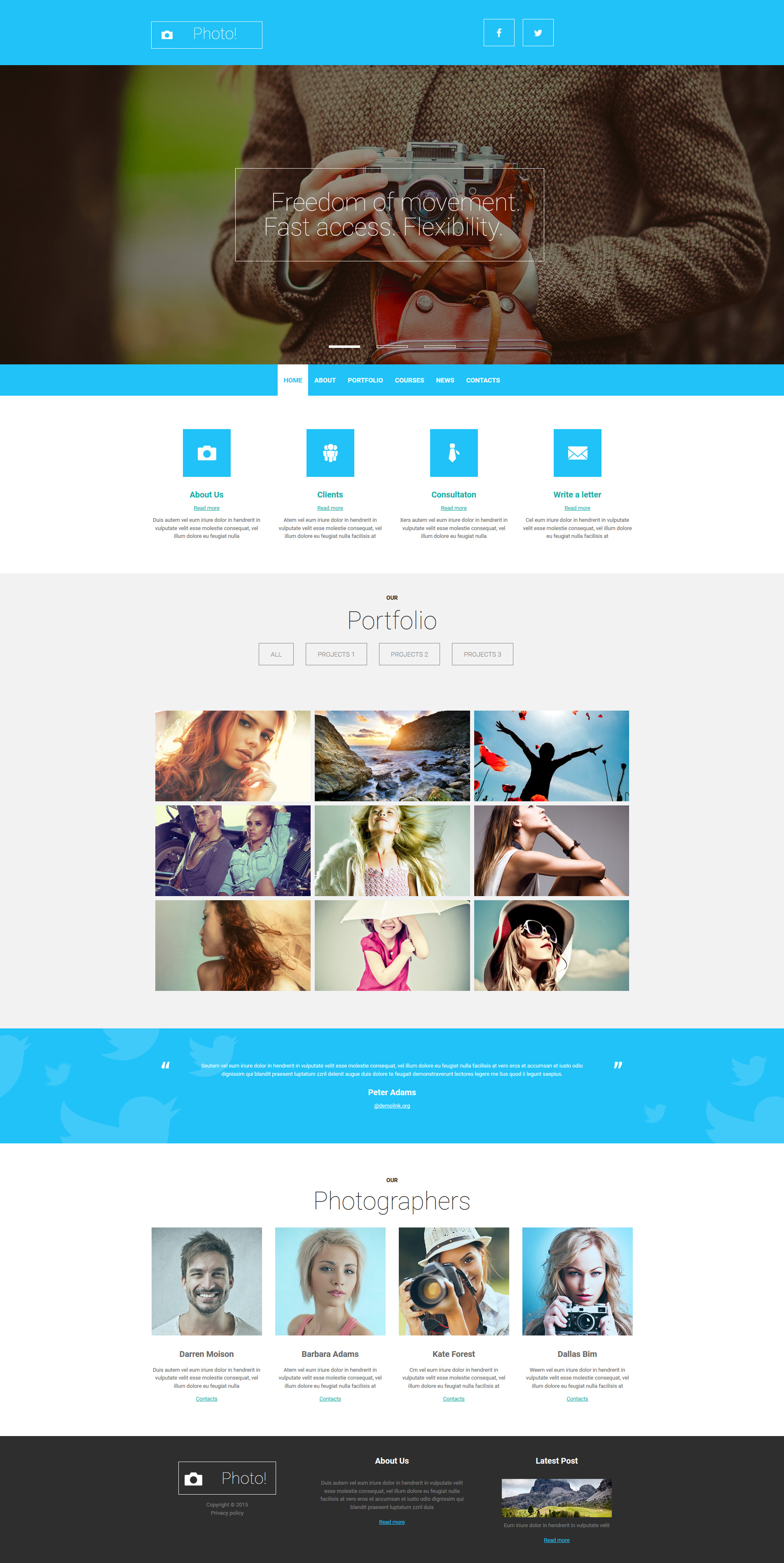 Photographer Portfolio Moto CMS 3 Template