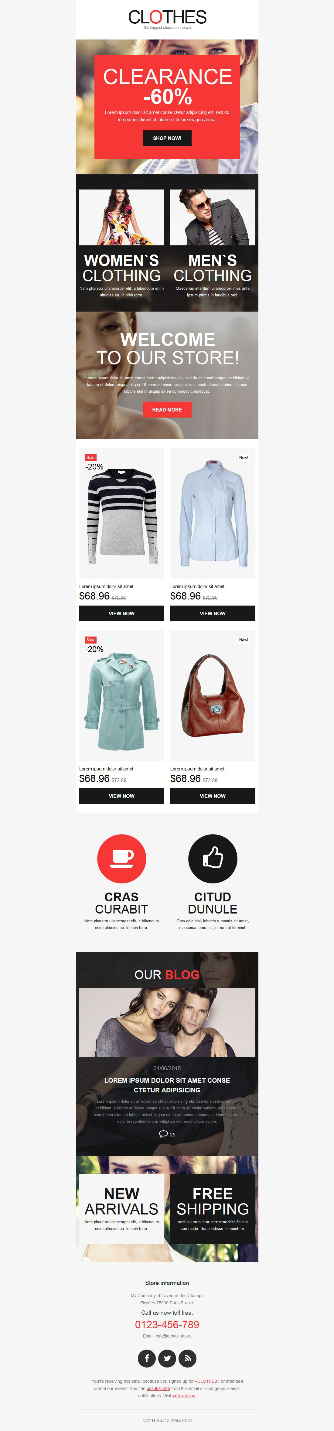 Apparel Responsive Newsletter Template