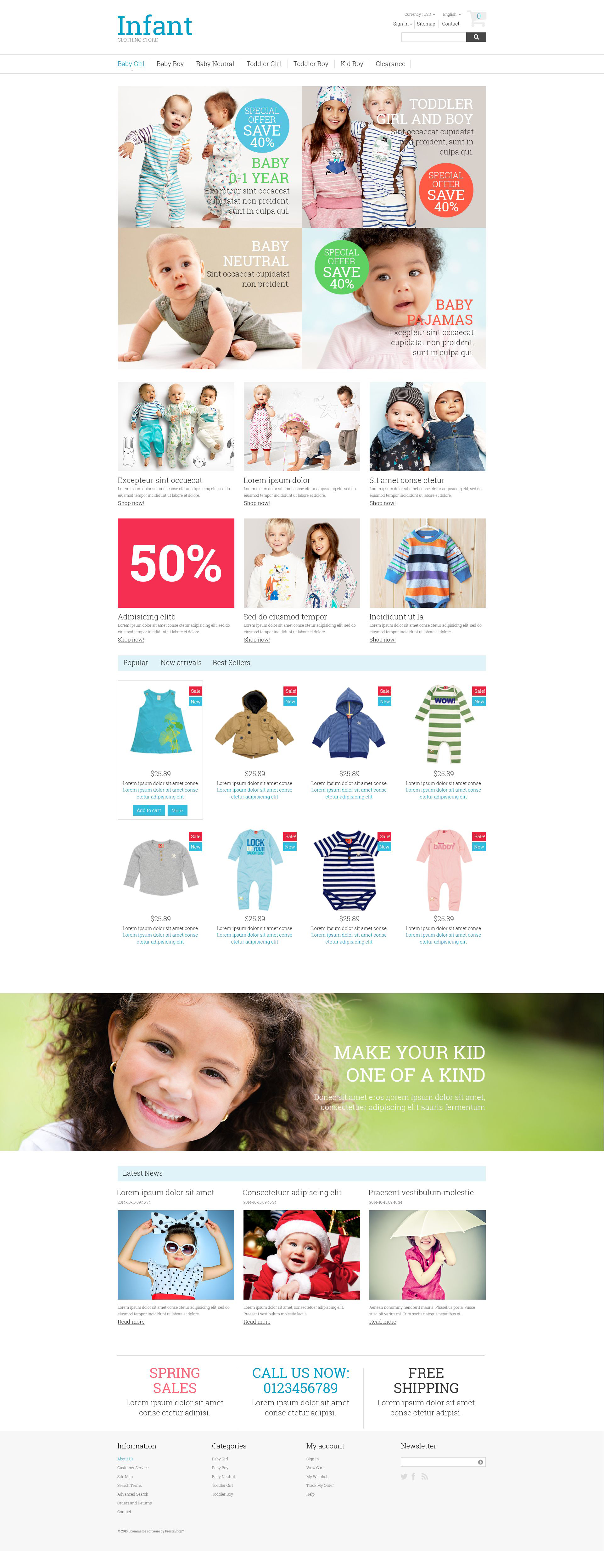 Infant Clothing Store PrestaShop Theme