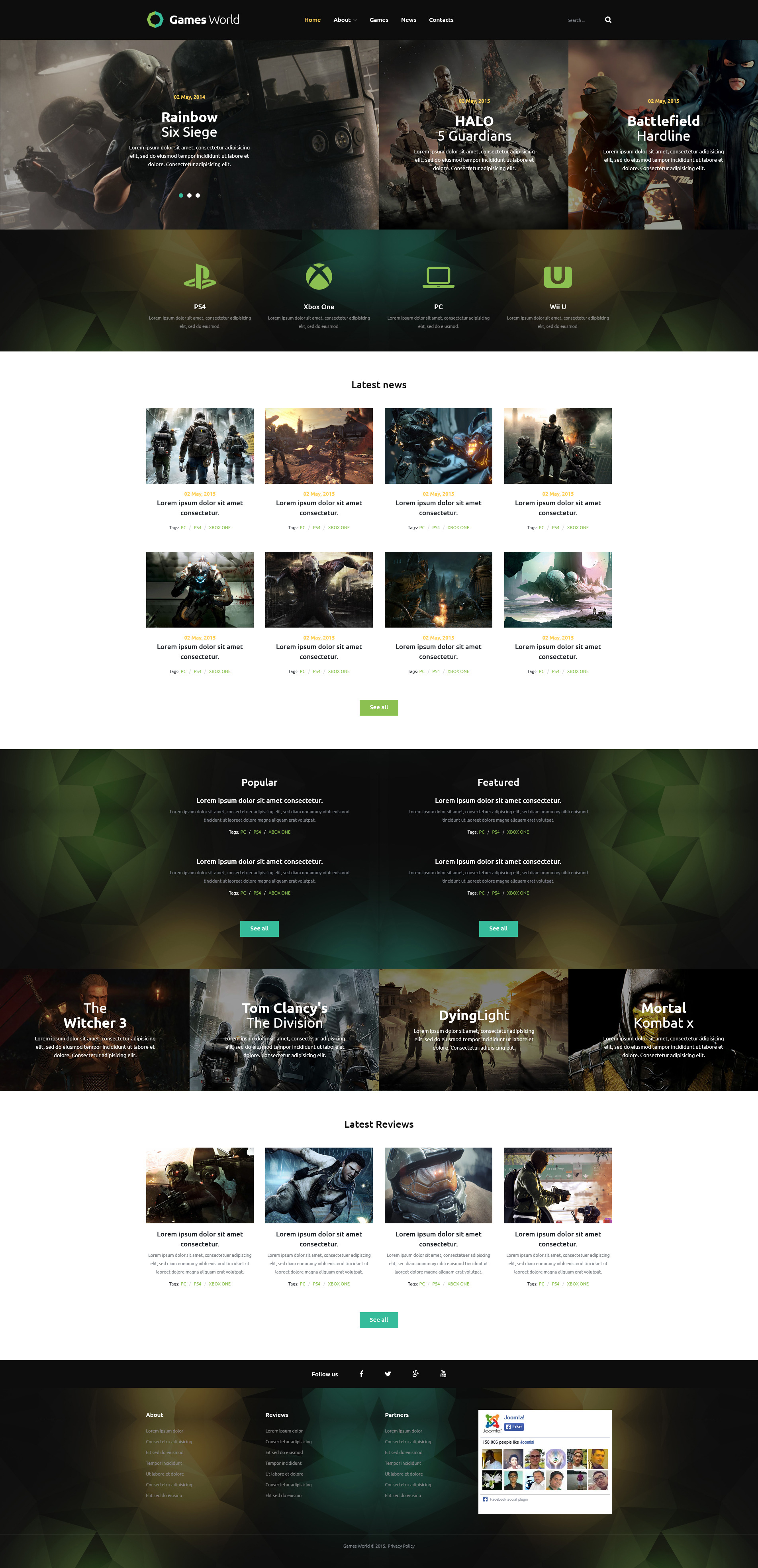 Game Portal Joomla Template