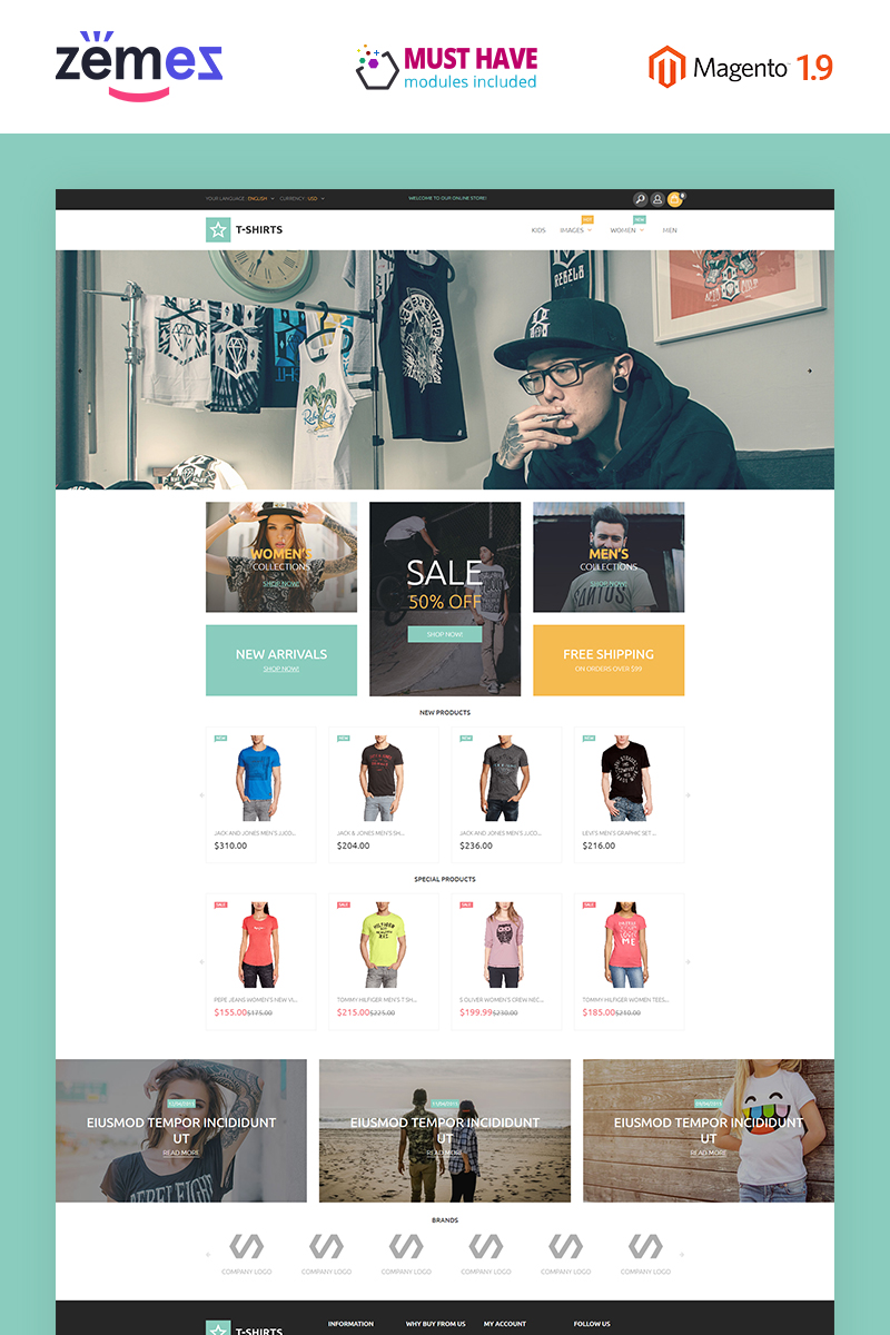 T-Shirts Magento Theme