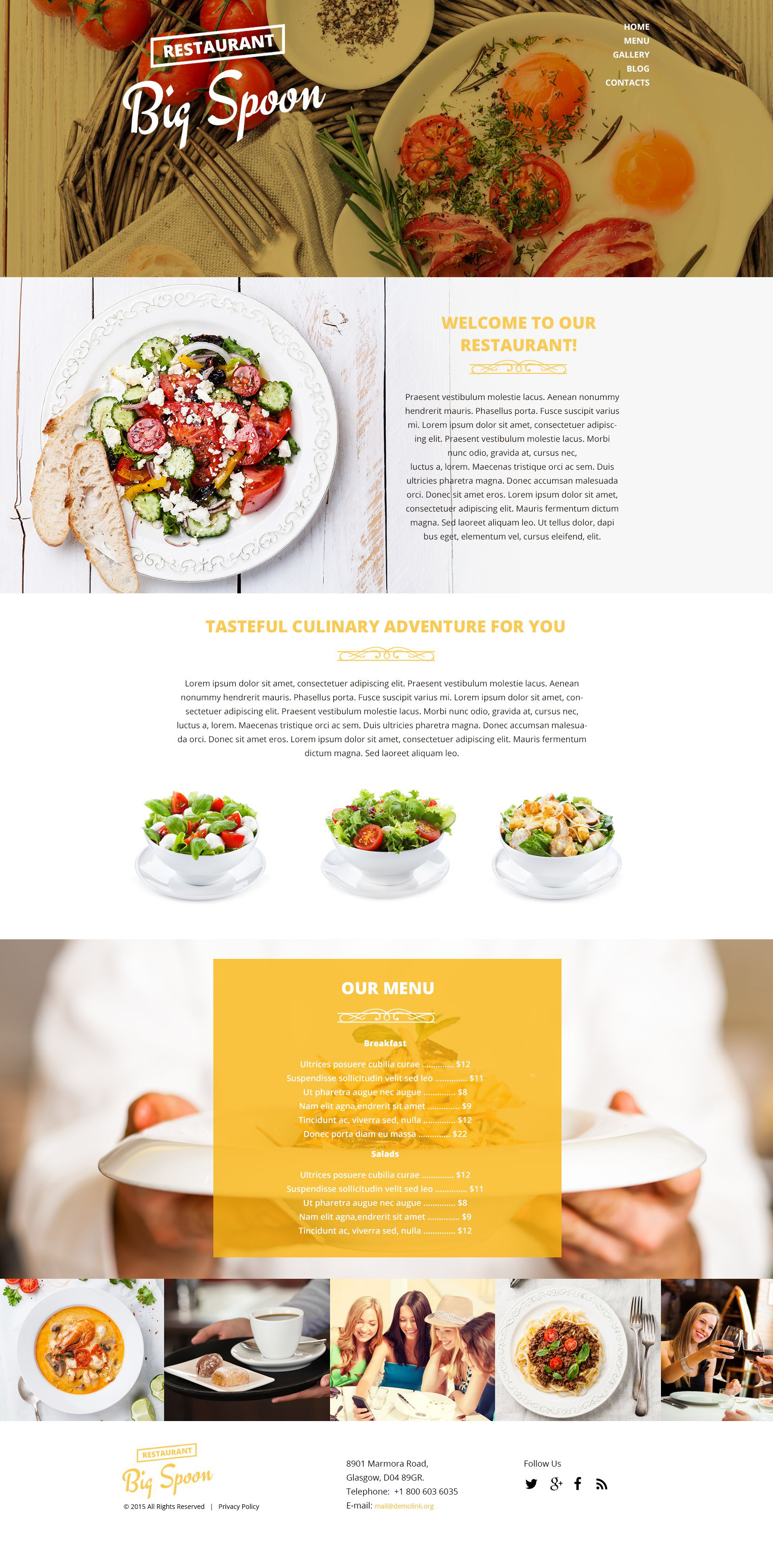 Catering Drupal Template