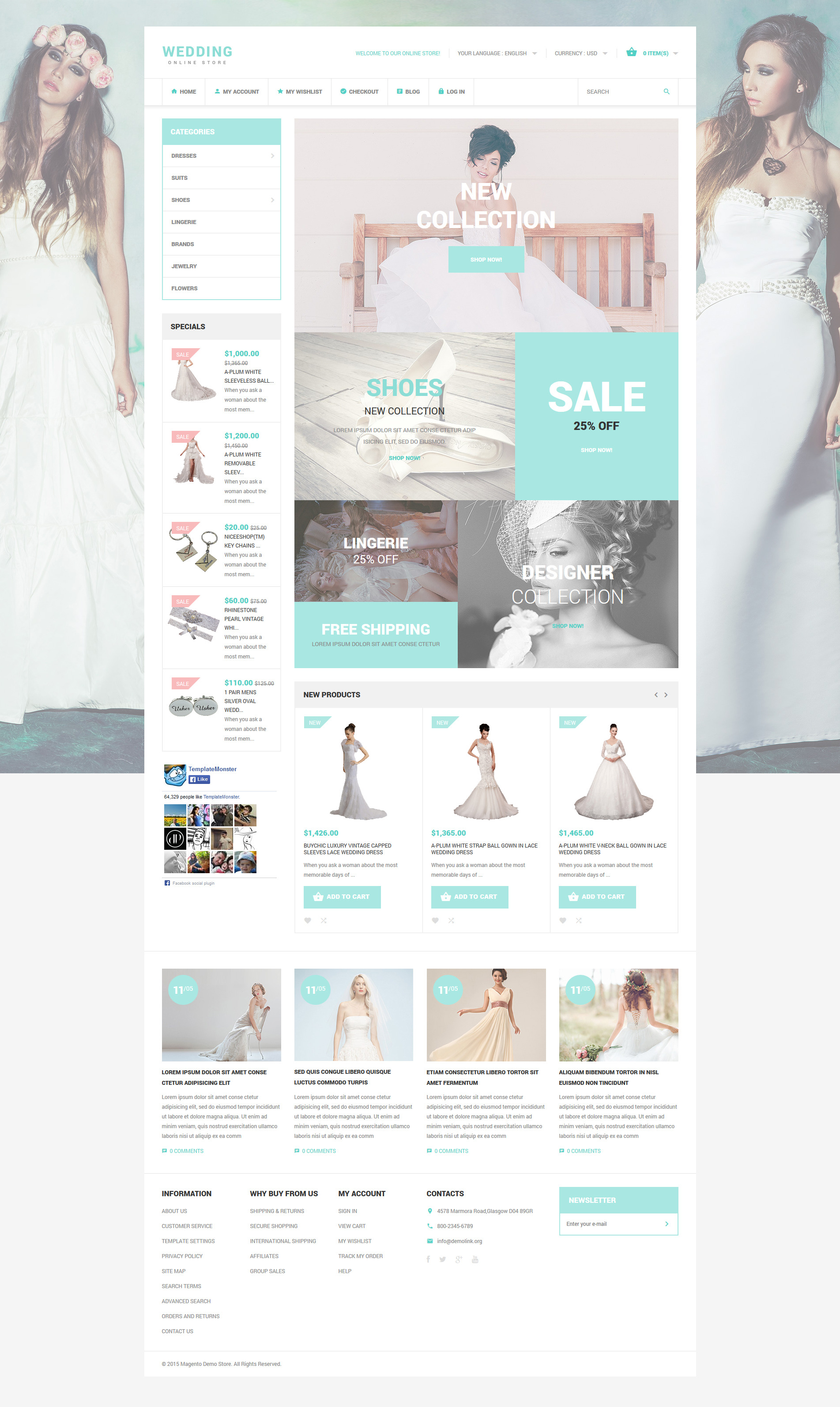 Wedding Style Magento Theme