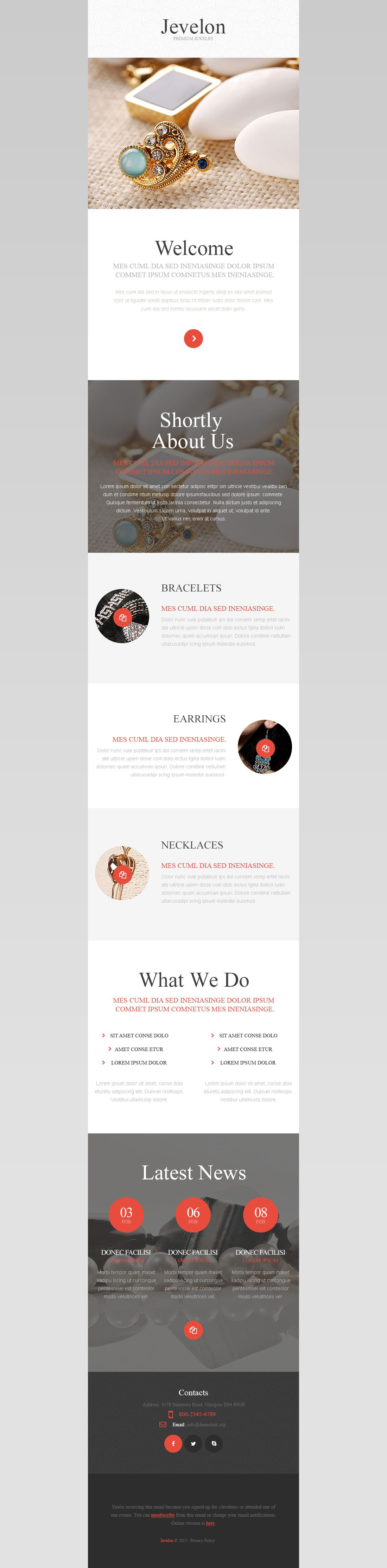 Jewelry Responsive Newsletter Template