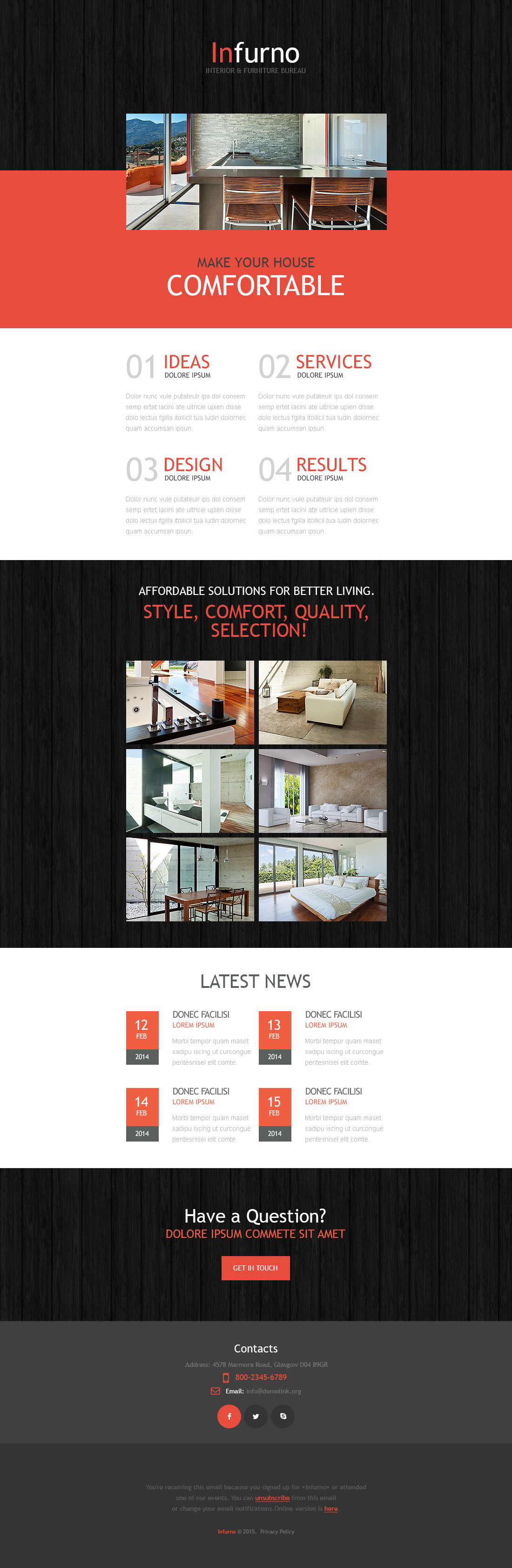 Interior & Furniture Responsive Newsletter Template