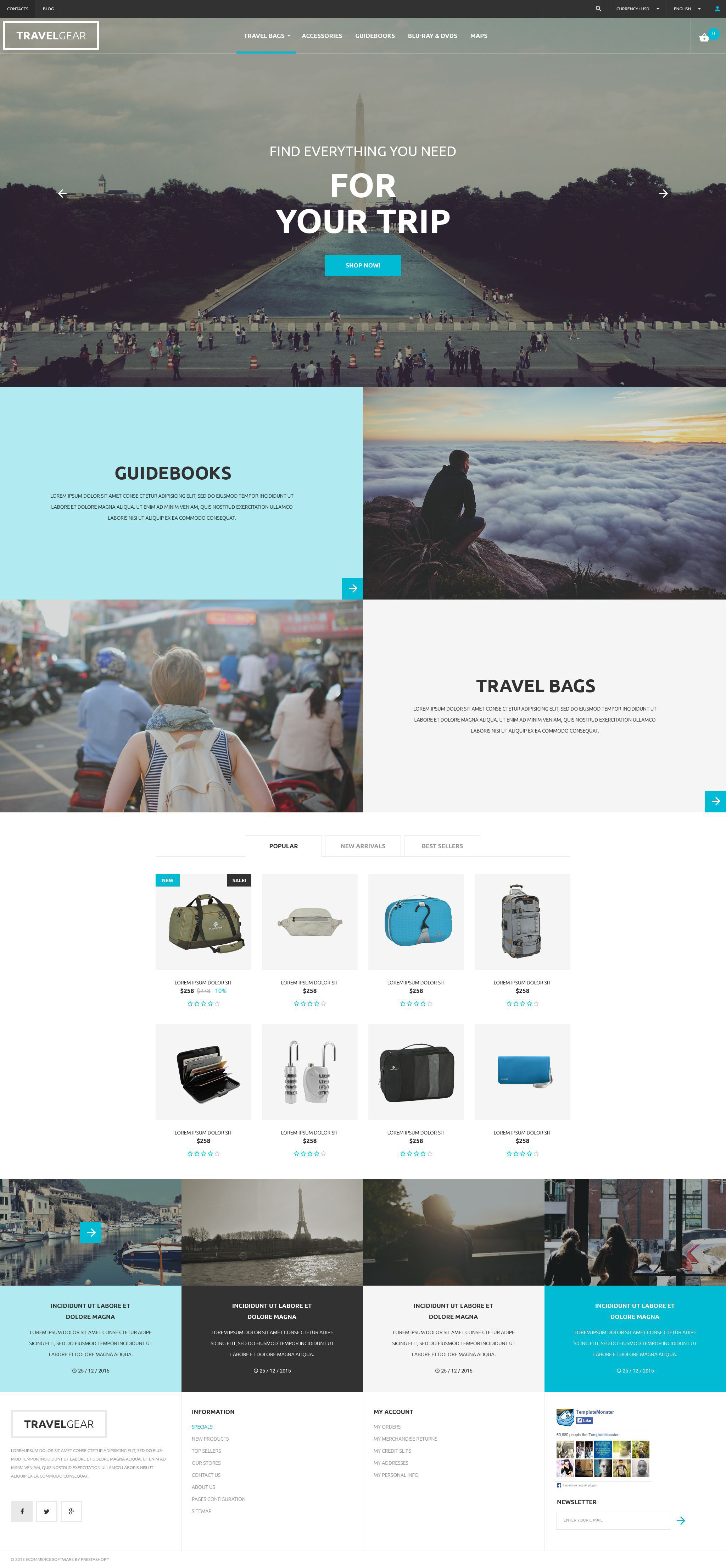 Travel Gear PrestaShop Theme