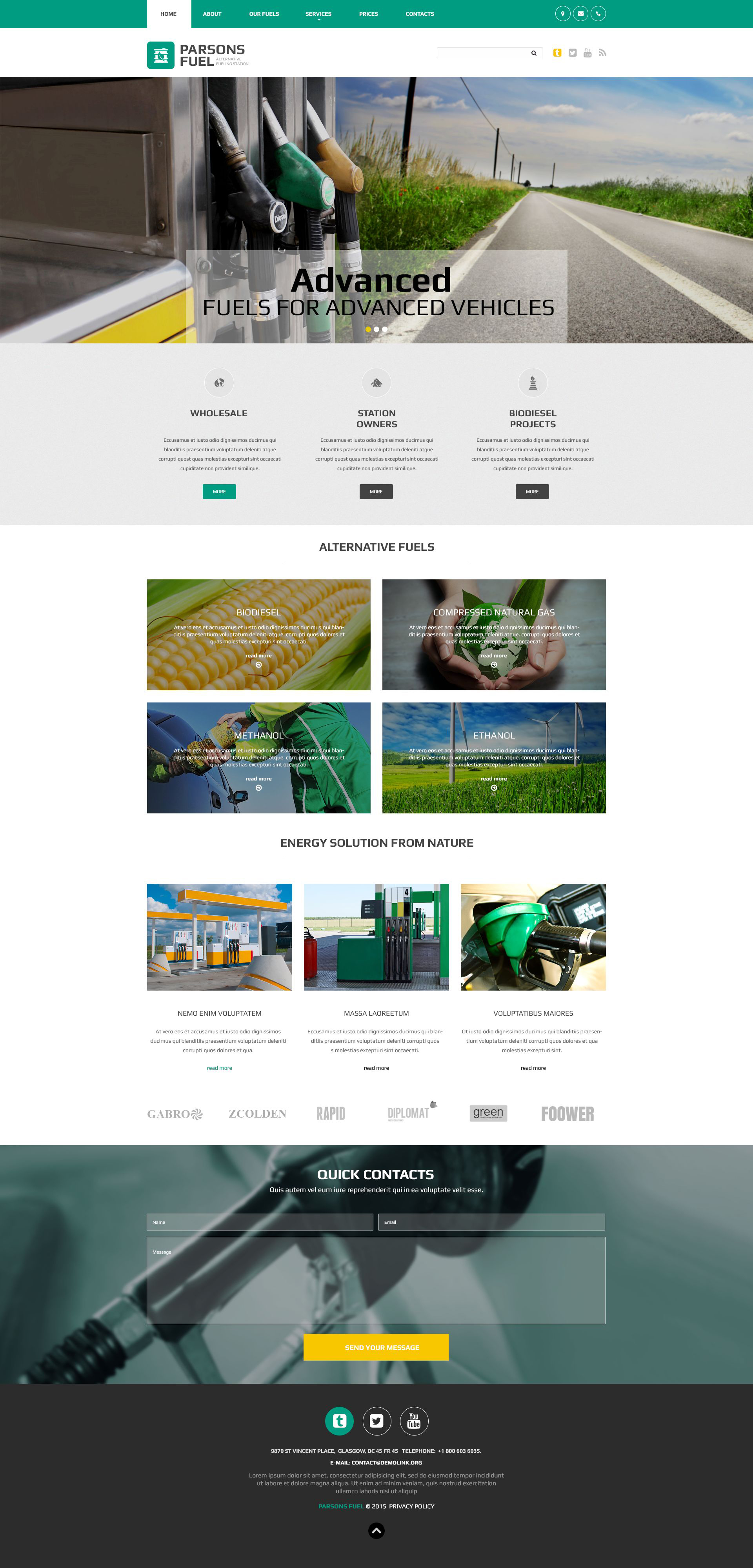 Parsons Fuel Website Template