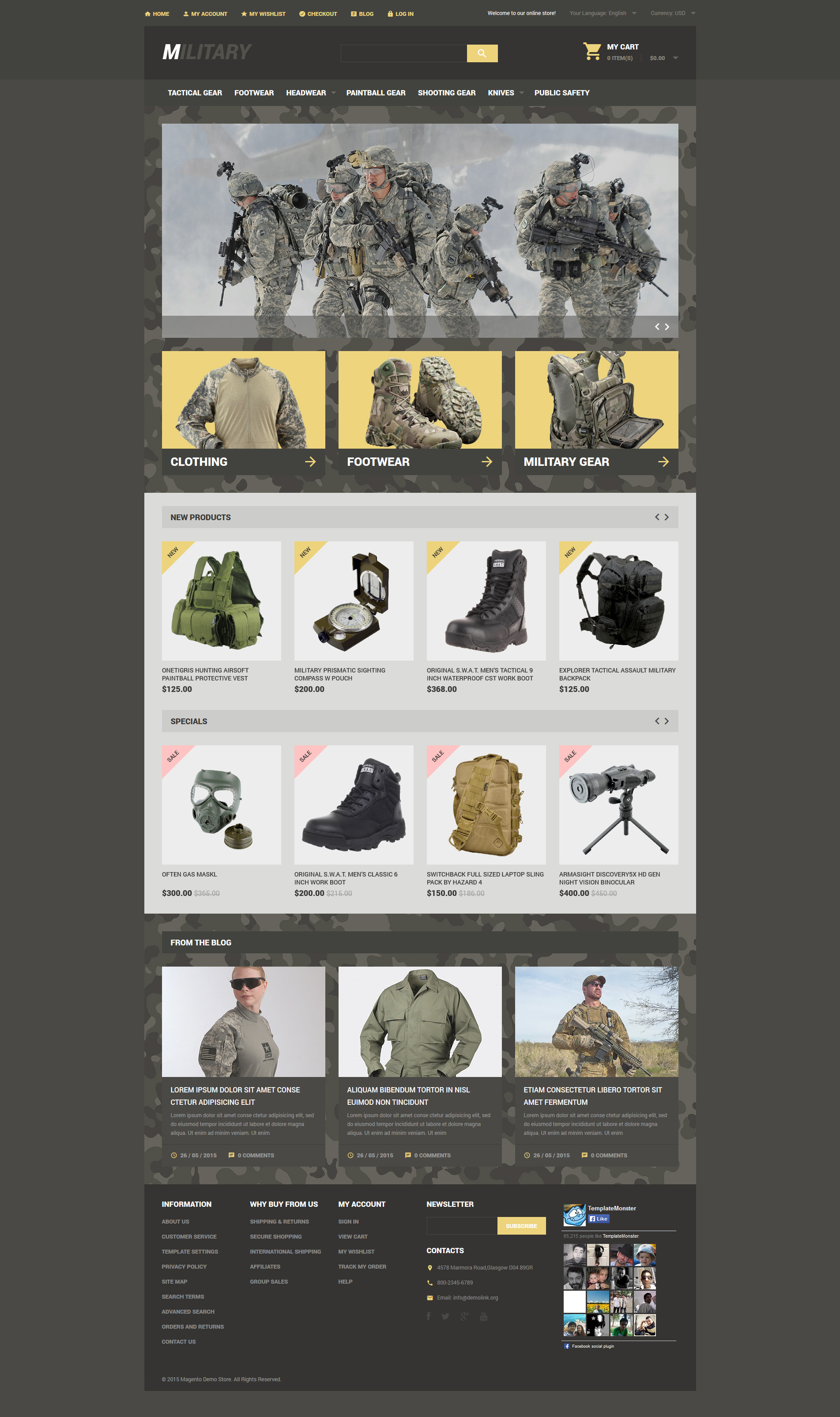 Military Store Magento Theme